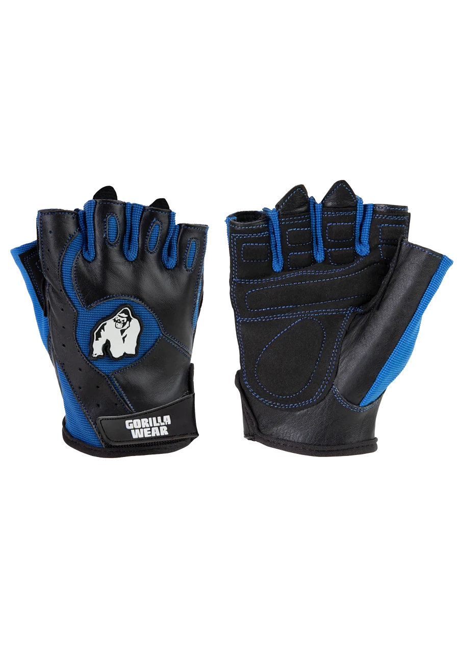 Mitchell Training Gloves - Black/Blue – photo officielle Gorilla Wear