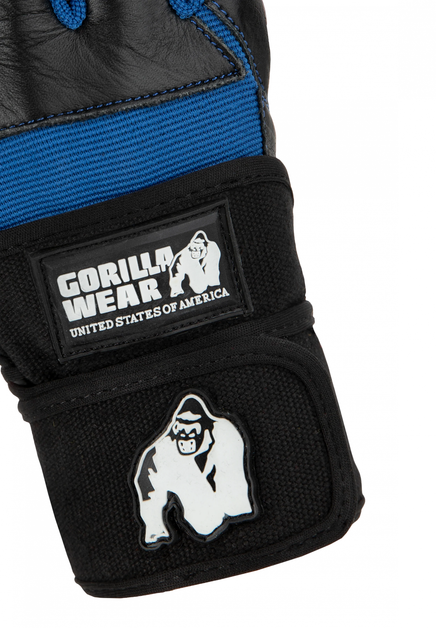 Dallas Wrist Wraps Gloves - Black/Blue : deuxième photo officielle Gorilla Wear