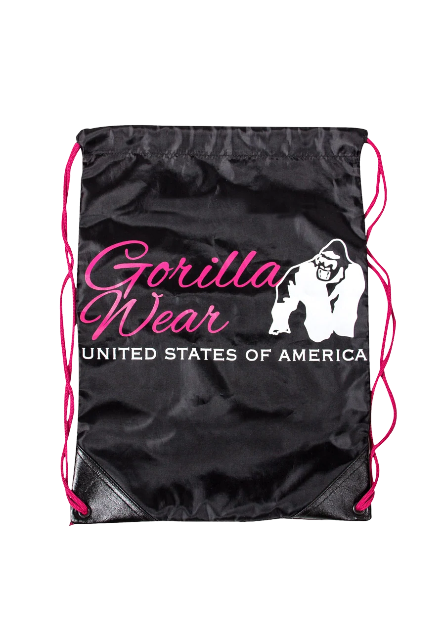 Gorilla Wear Drawstring Bag - Black/Pink, vue originale