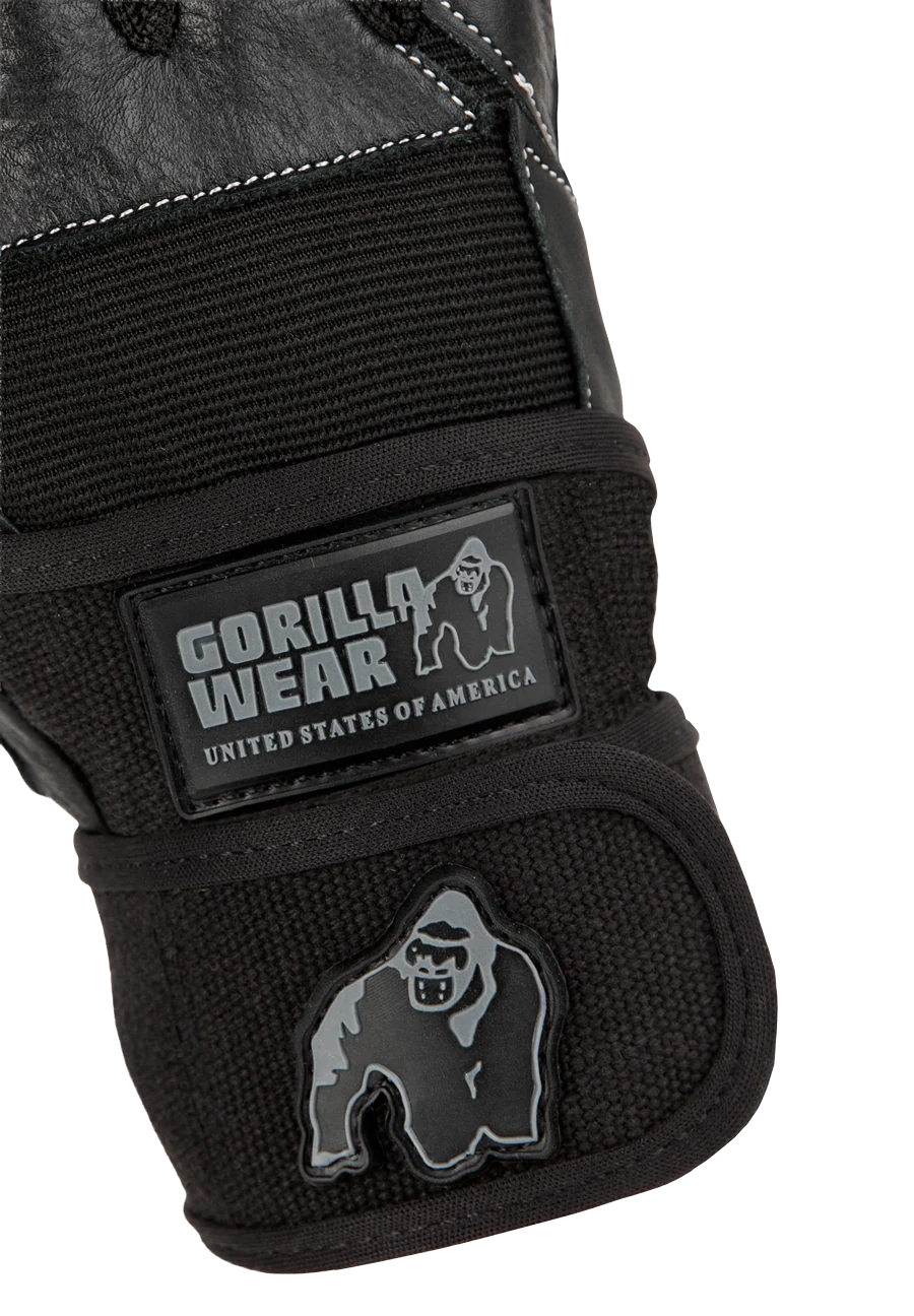 Dallas Wrist Wraps Gloves - Black, photographie Gorilla Wear 2