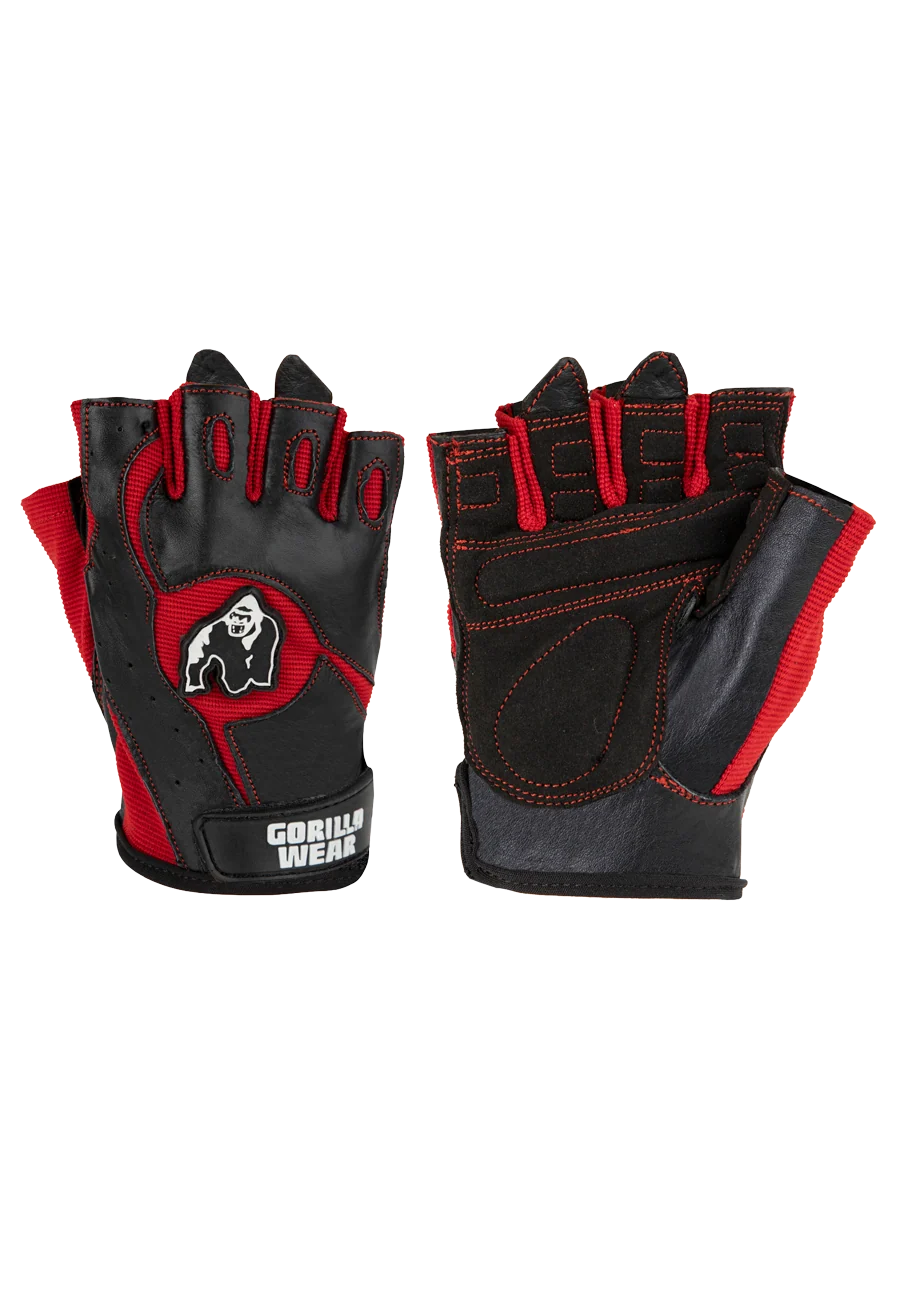 Mitchell Training Gloves - Black/Red, photographie Gorilla Wear 1