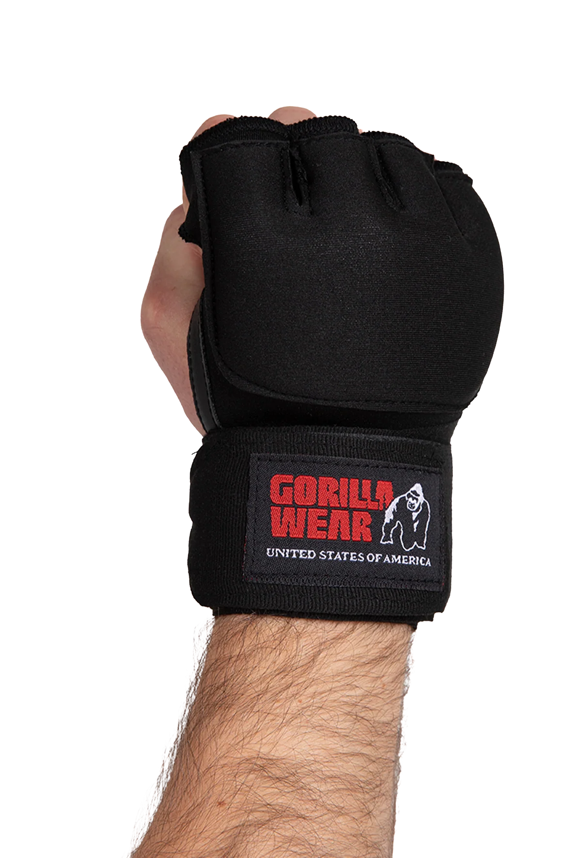 Gel Glove Wraps - Black/White – photo officielle Gorilla Wear 3