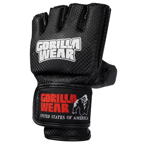 Manton MMA Gloves (With Thumb) - Black/White – photo officielle Gorilla Wear 2