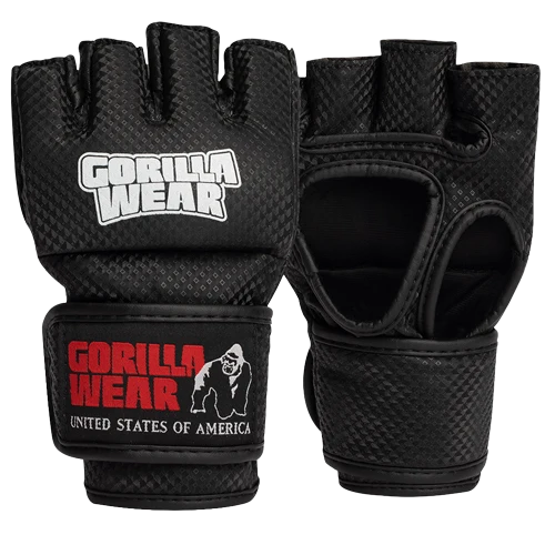 Berea MMA Gloves (Without Thumb) - Black/White – photo officielle Gorilla Wear 1