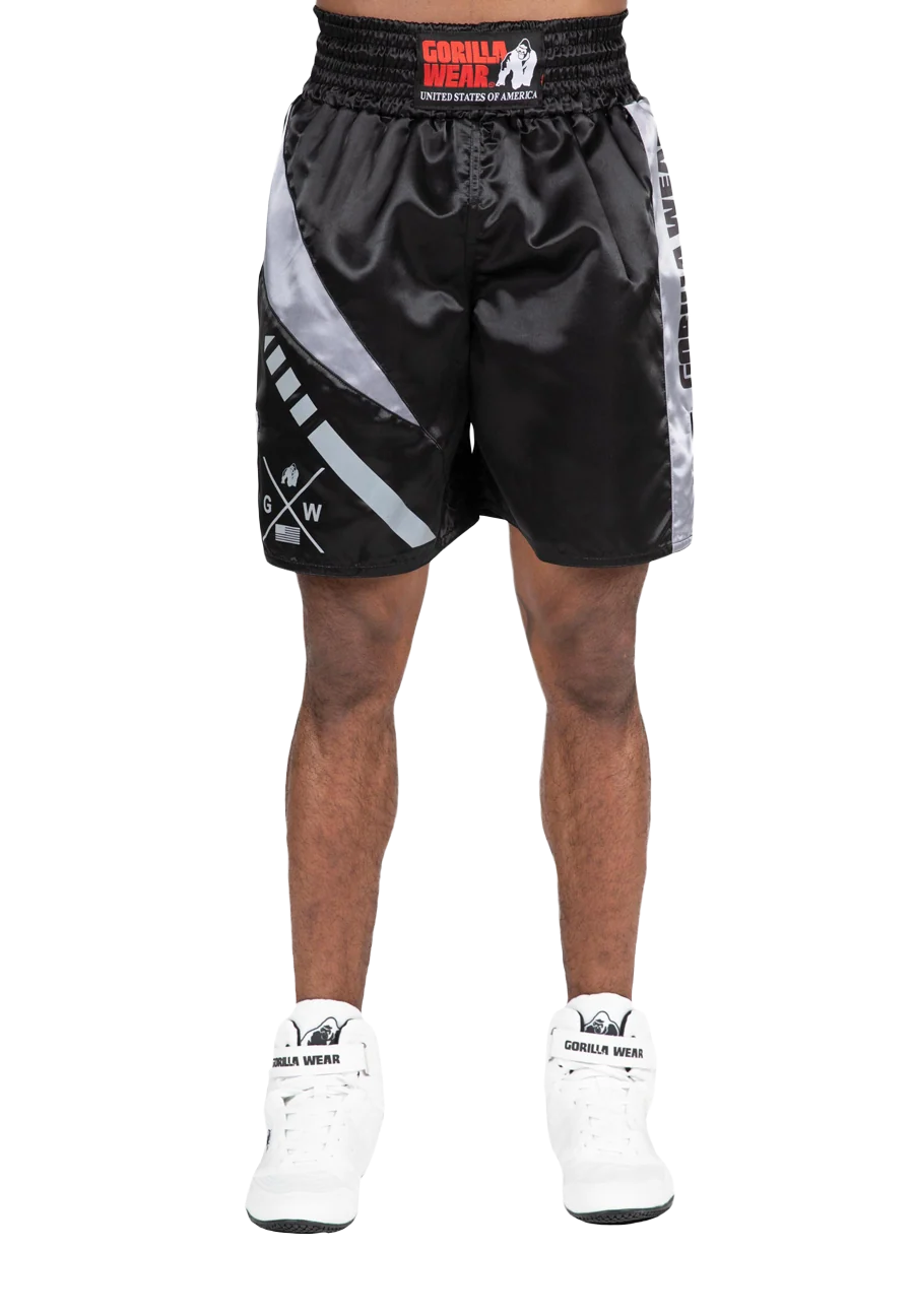 Hornell Boxing Shorts - Black/Gray – photo originale Gorilla Wear 1