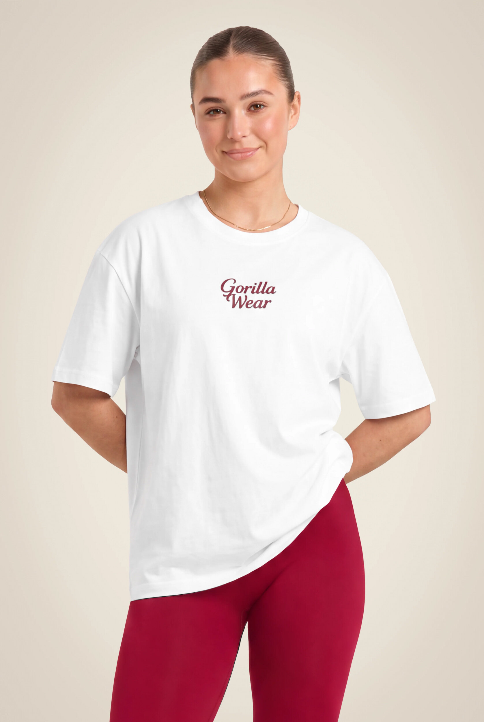 T-shirt oversize Vienna Gorilla Wear femme - Blanc, vue principale