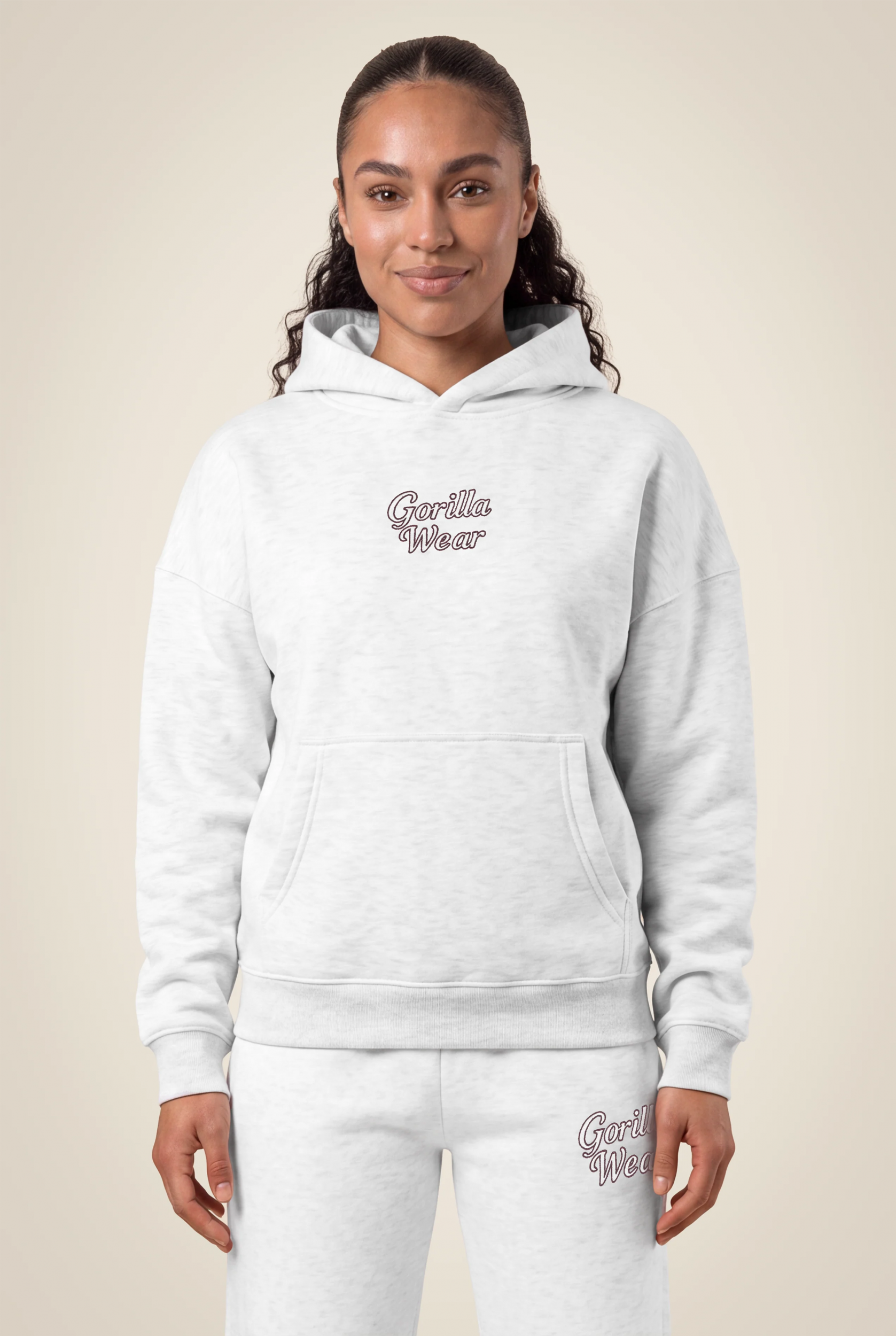 Sweat à capuche Skye Gorilla Wear femme - Gris clair, vue complémentaire 1