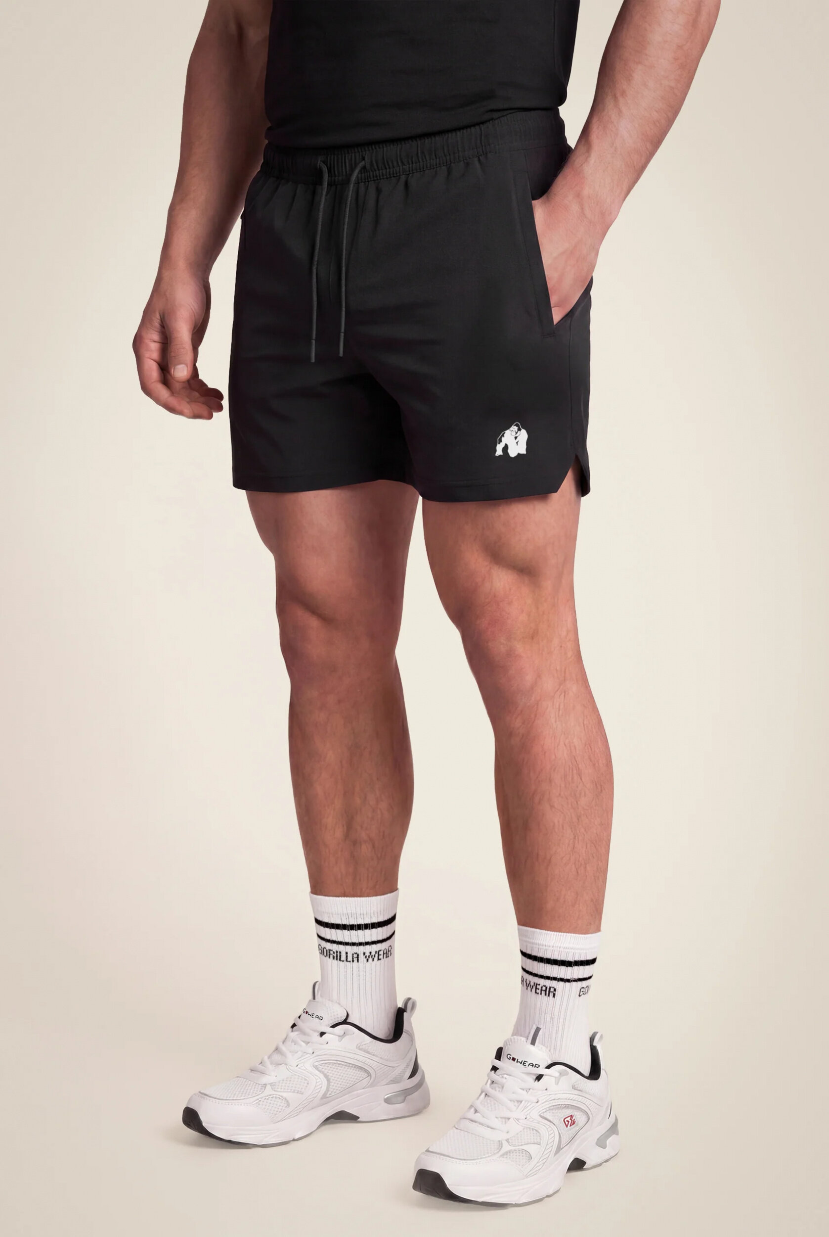 Short de musculation Colton Gorilla Wear homme - Noir, vue principale