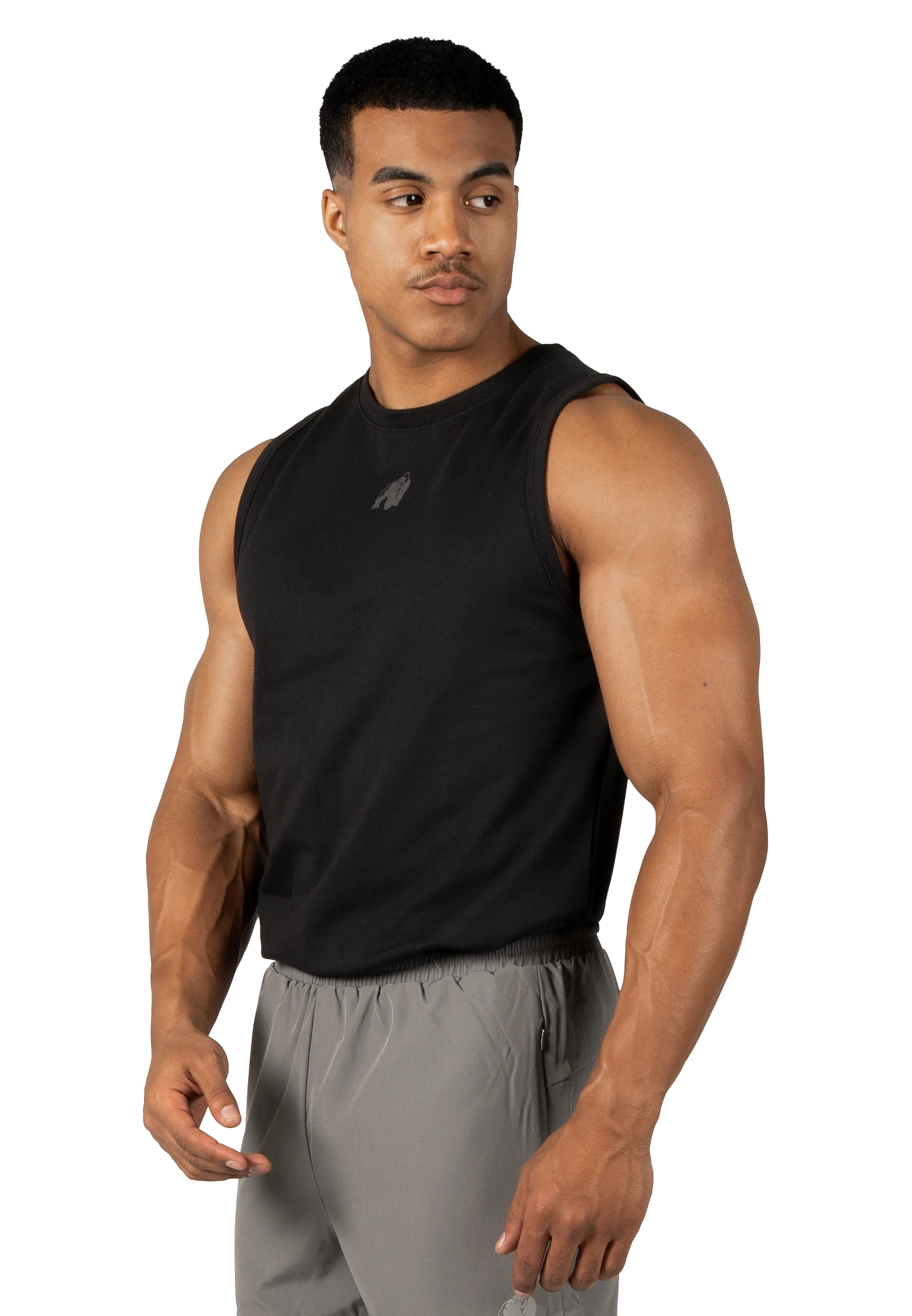 Débardeur Belfort noir Gorilla Wear homme, vue 1