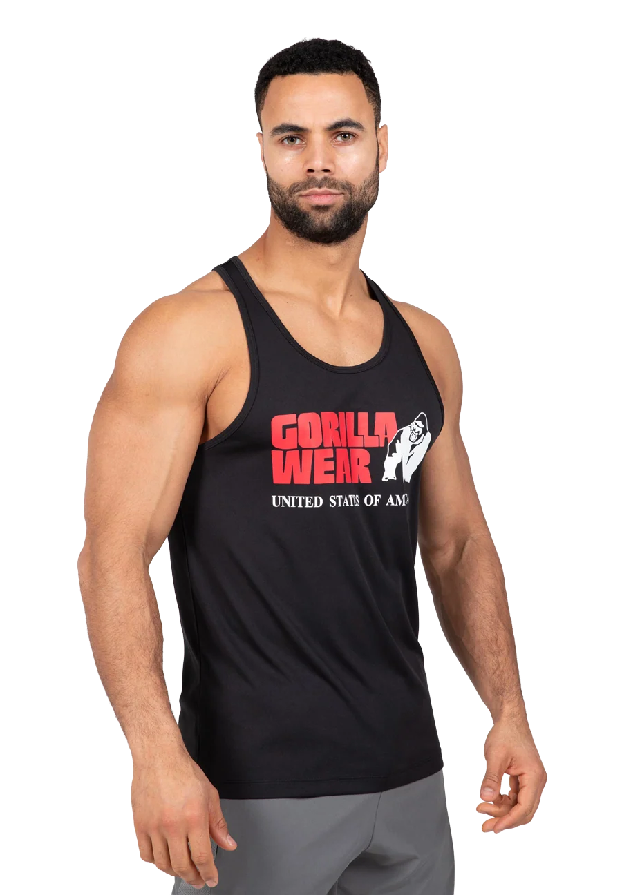 Débardeur Classic Training noir Gorilla Wear homme, vue 1