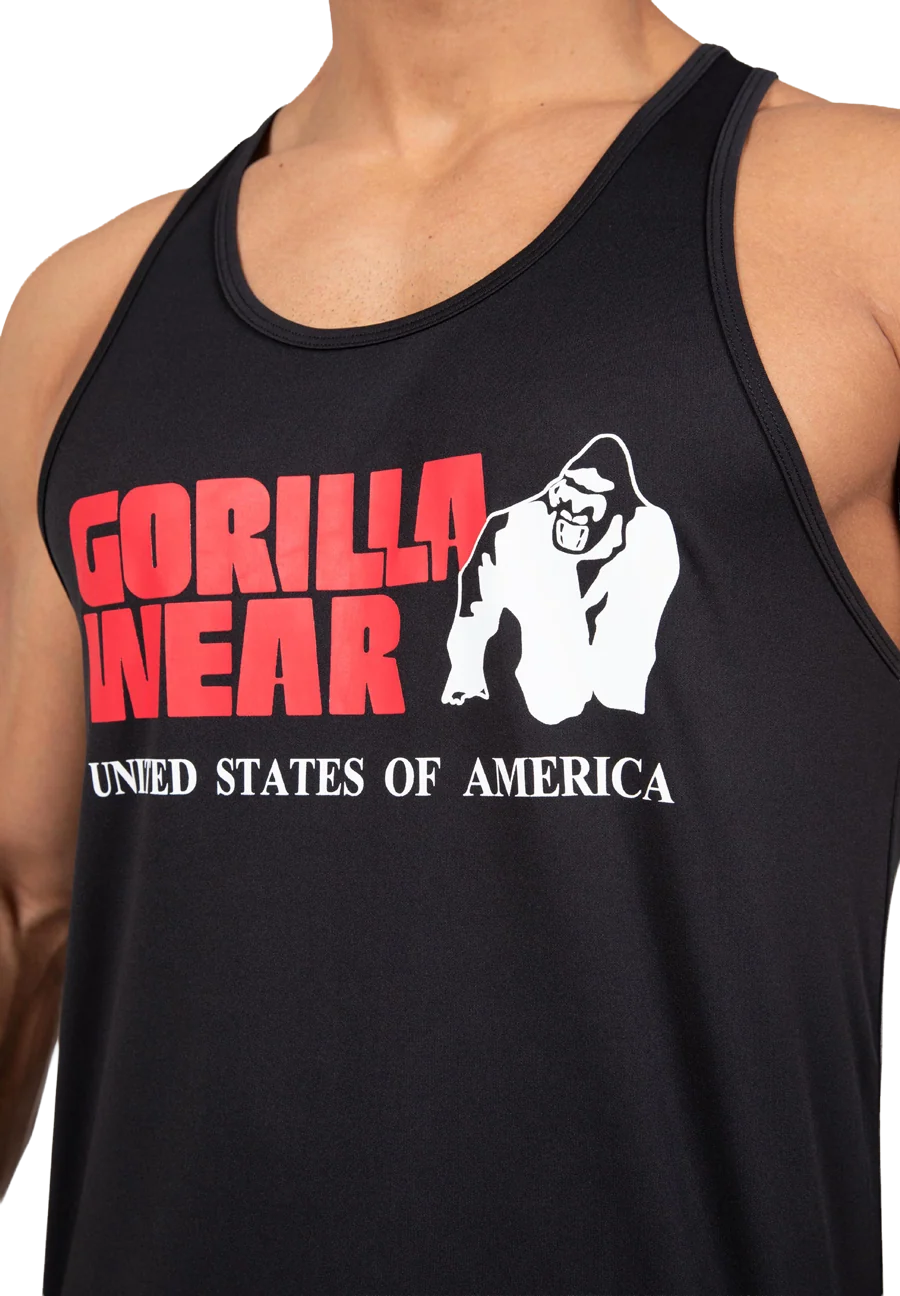 Débardeur Classic Training noir Gorilla Wear homme, vue 4