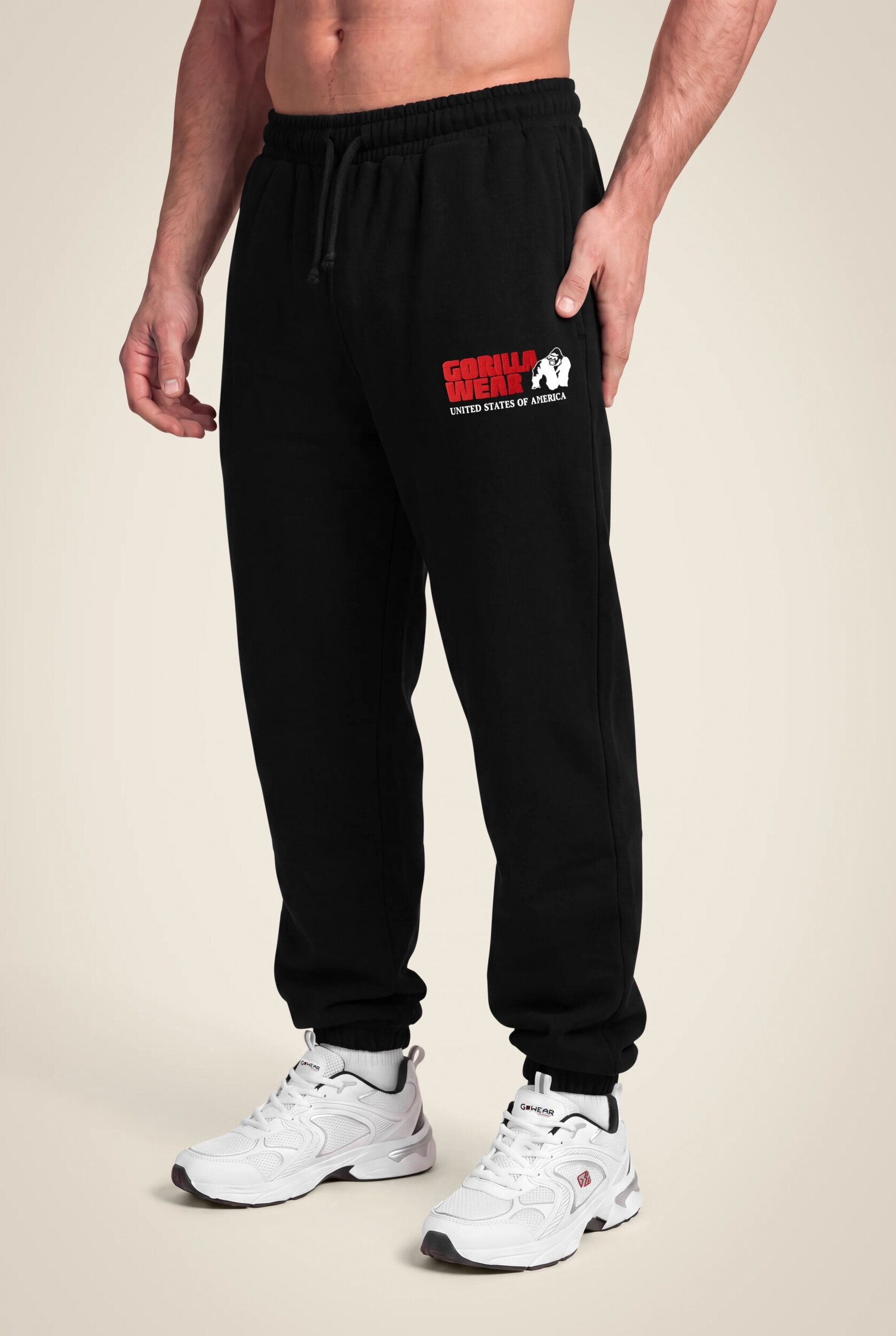 Jogging Classic Oversized noir Gorilla Wear homme, vue 1