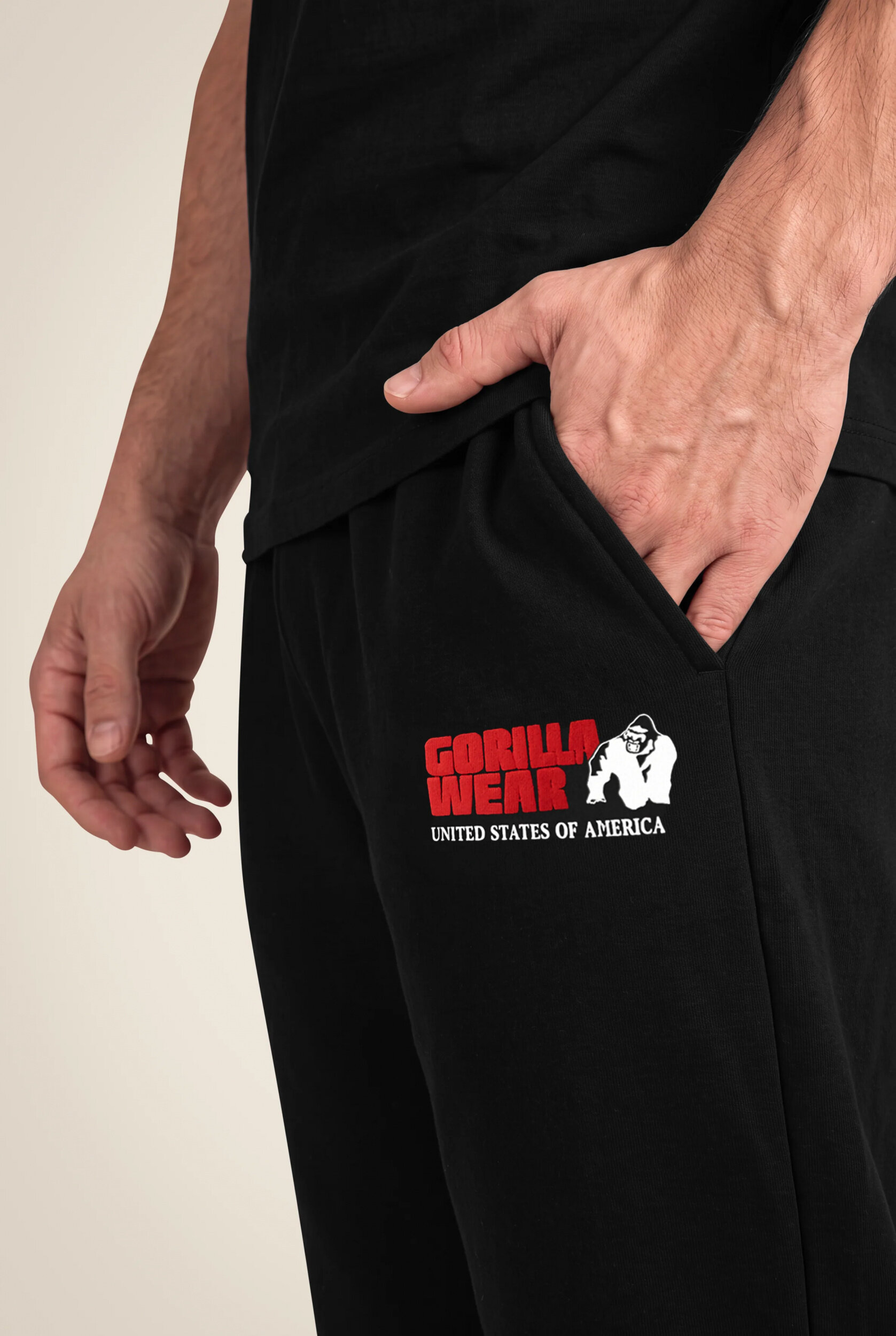 Jogging Classic Oversized noir Gorilla Wear homme, vue 4