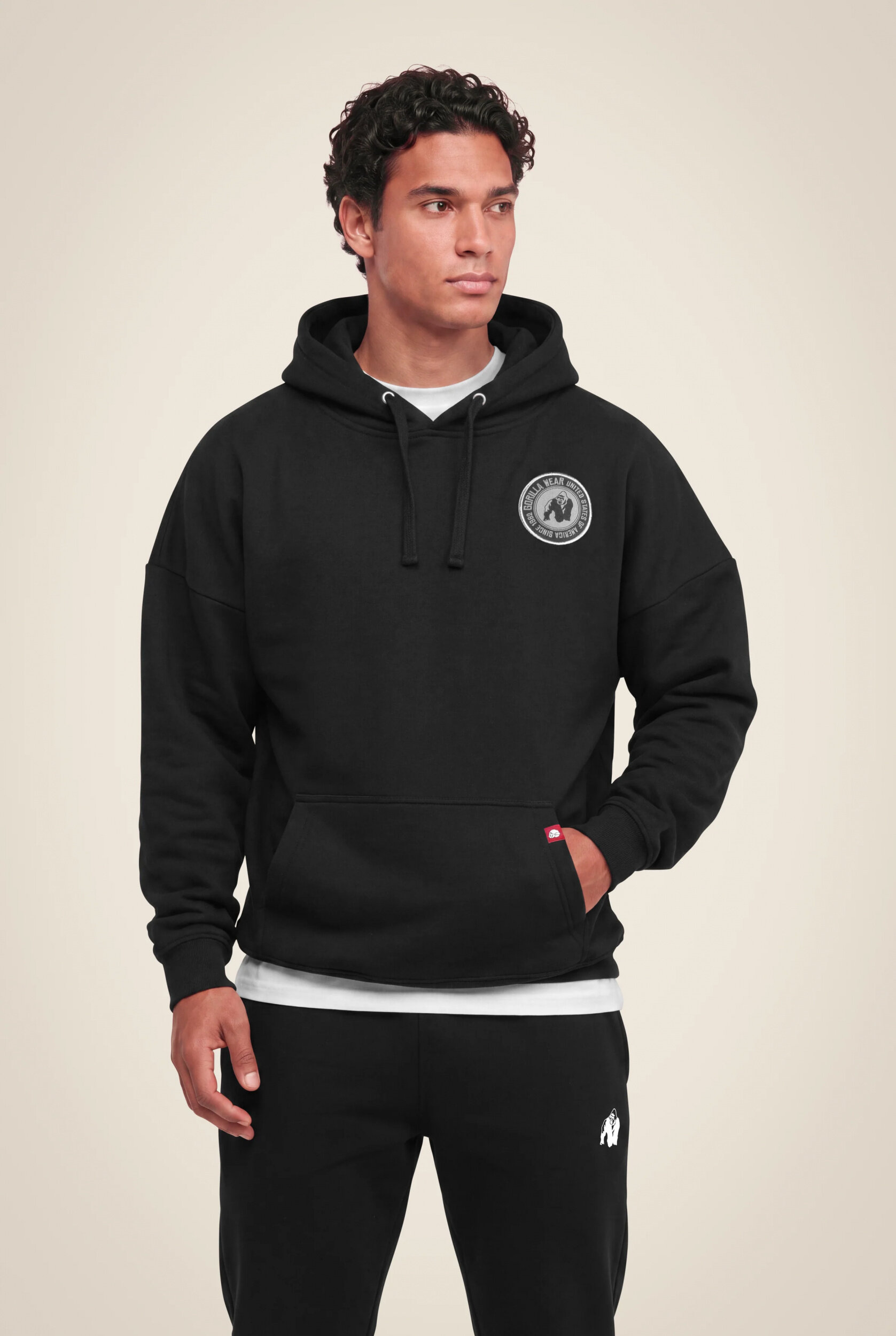 Sweat à capuche Jordan Oversized Gorilla Wear homme - Noir, photo 1