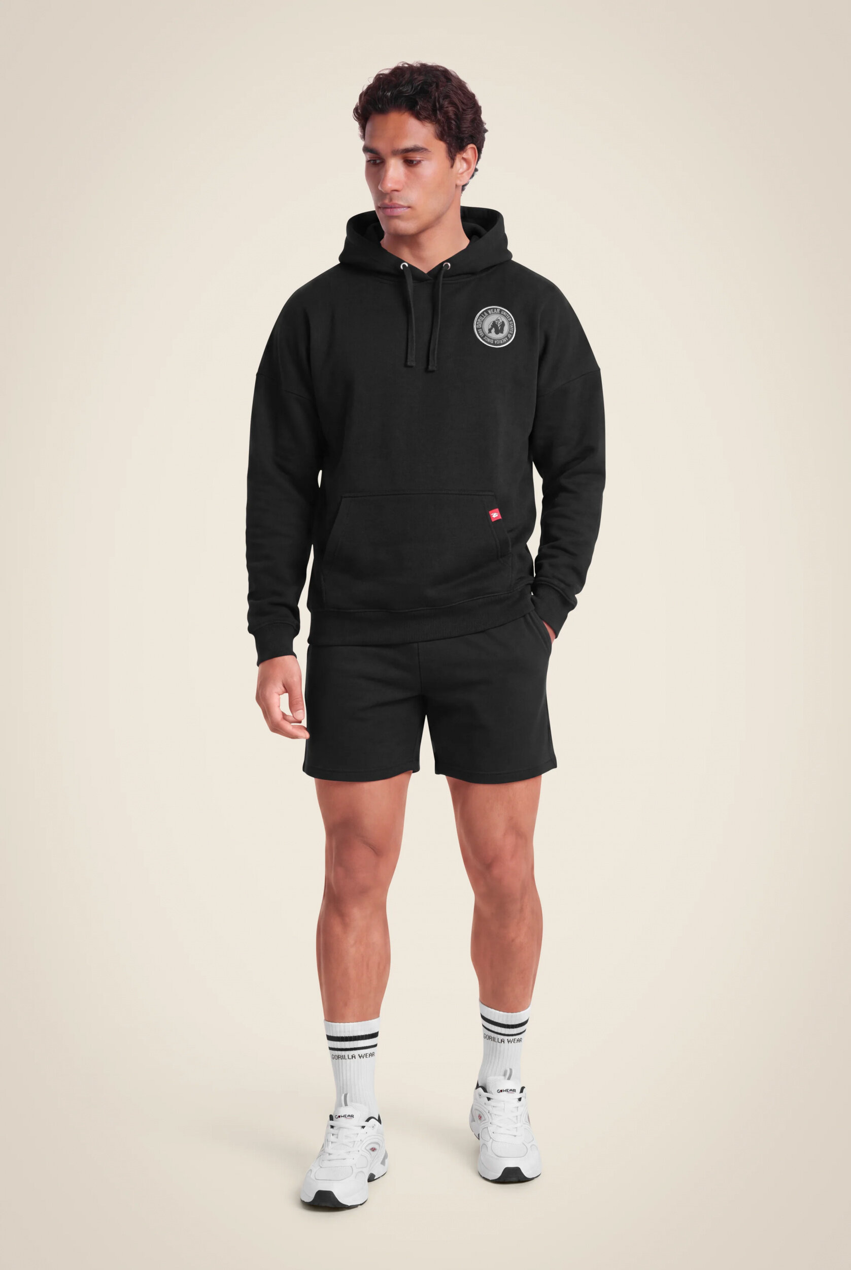 Sweat à capuche Jordan Oversized Gorilla Wear homme - Noir, photo 3