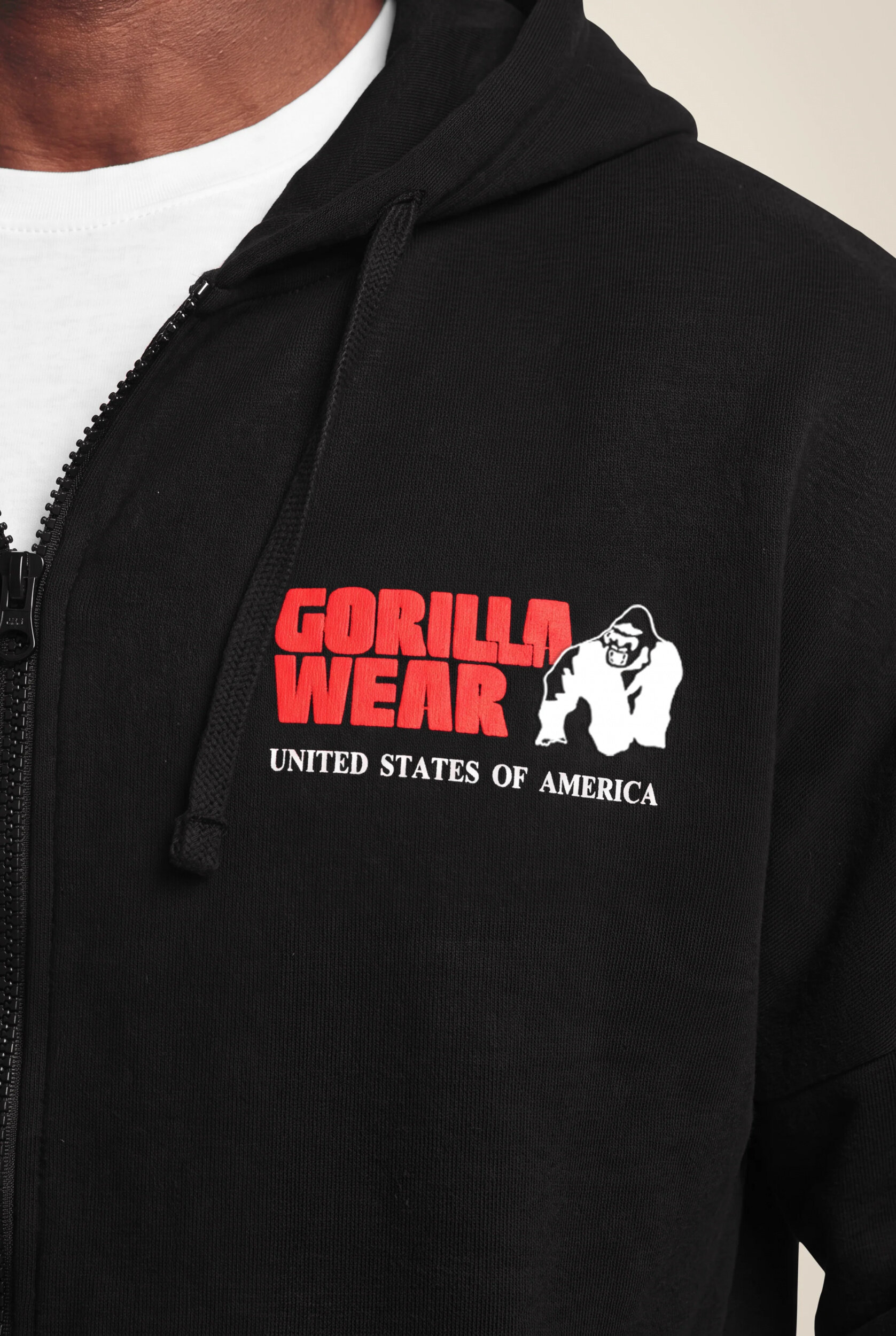 Sweat zippé Classic Oversized Gorilla Wear homme - Noir, photo 5