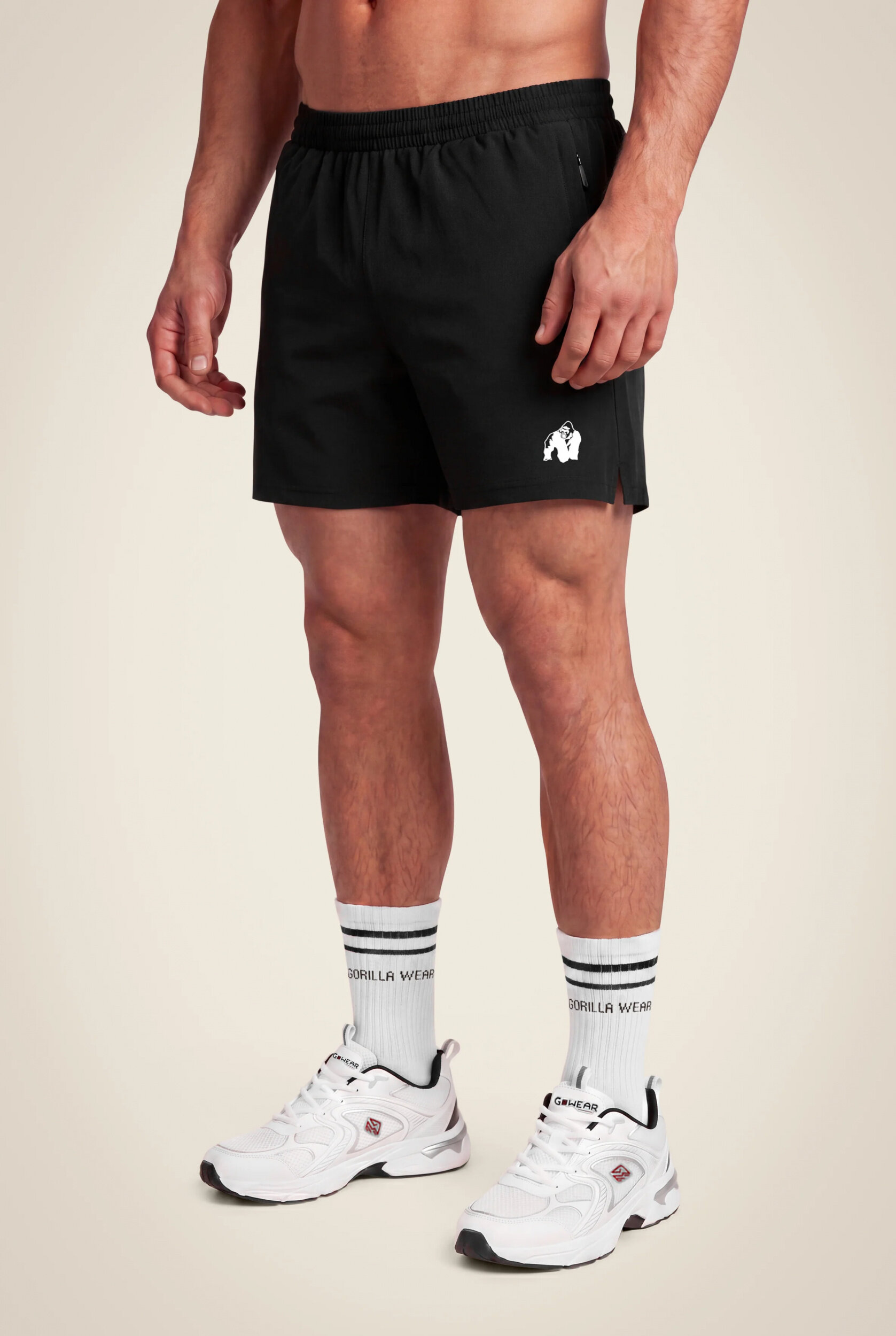 Short Glasgow Gorilla Wear homme - Noir, vue officielle 1