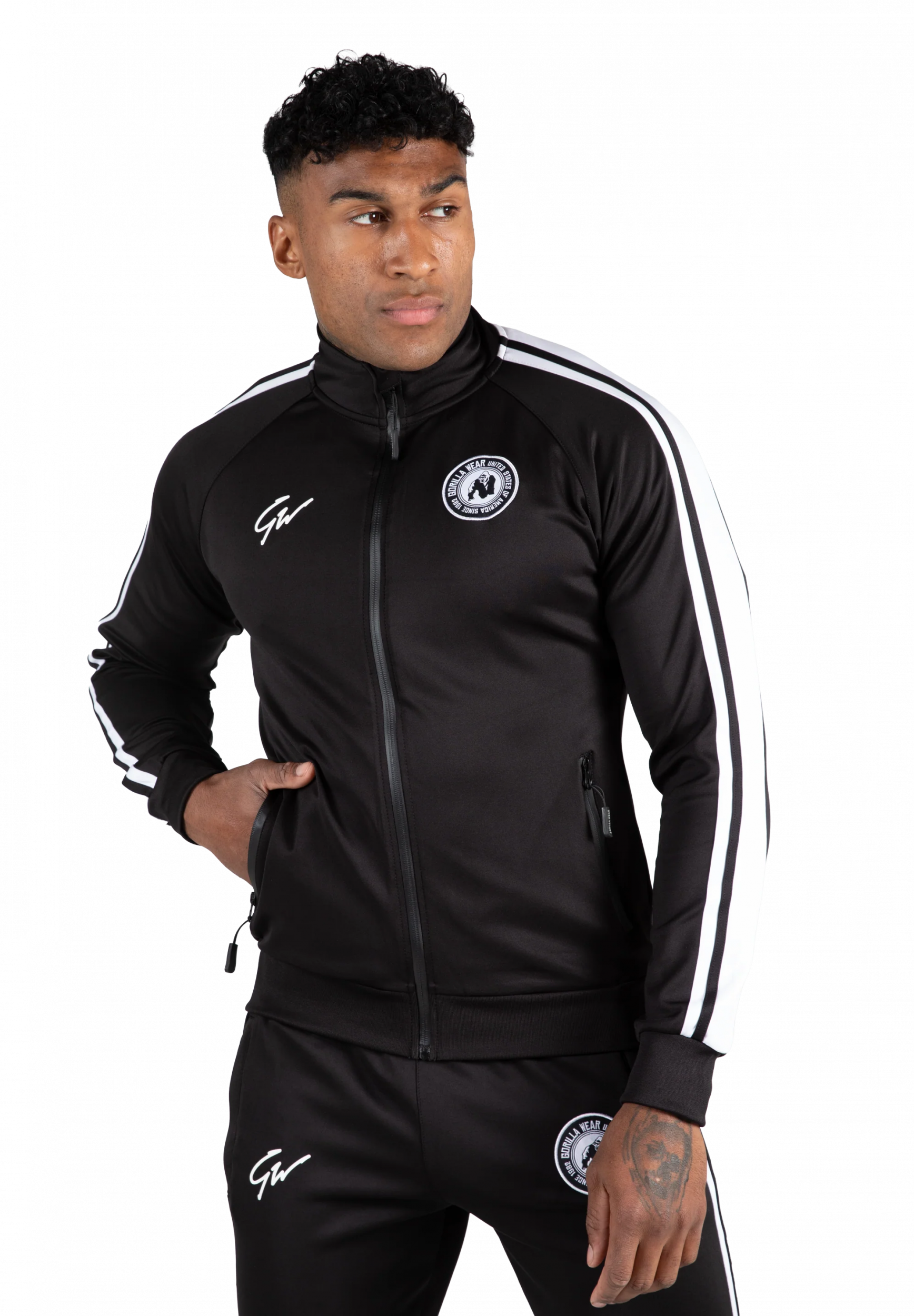Veste de survêtement Stratford Gorilla Wear homme - Noir, vue officielle 1