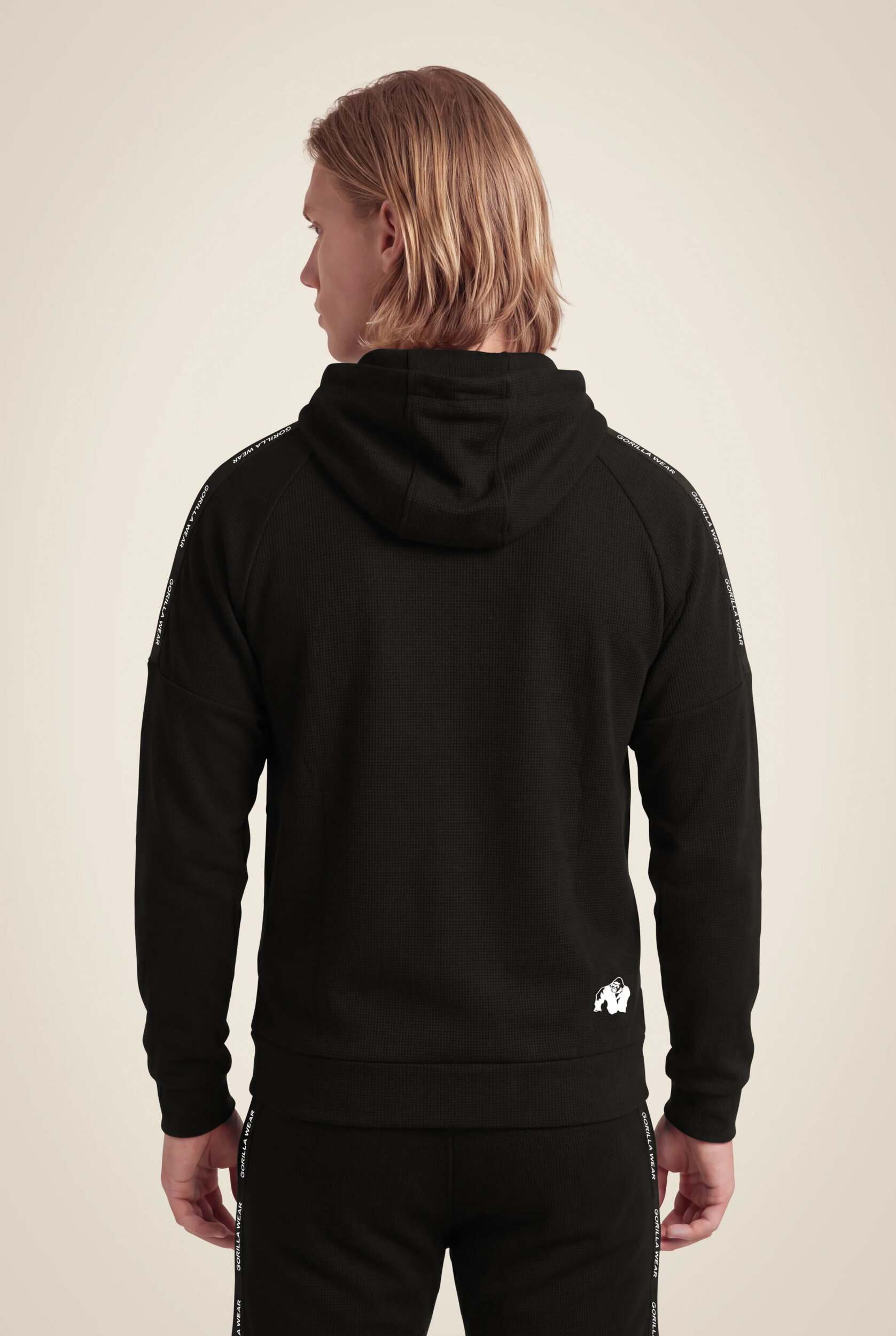 Veste à capuche Harvey Gorilla Wear homme - Noir, vue officielle 2