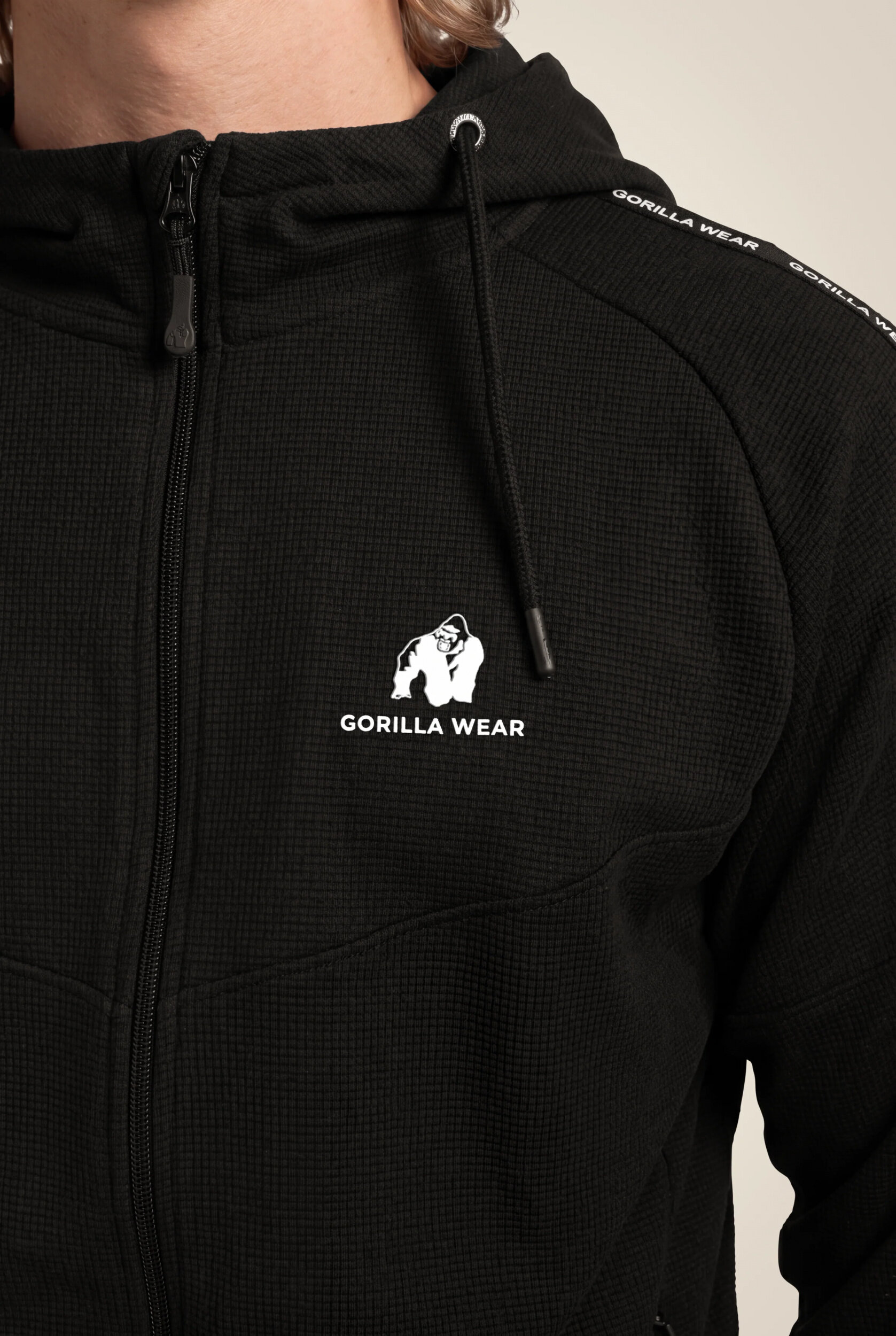 Veste à capuche Harvey Gorilla Wear homme - Noir, vue officielle 4
