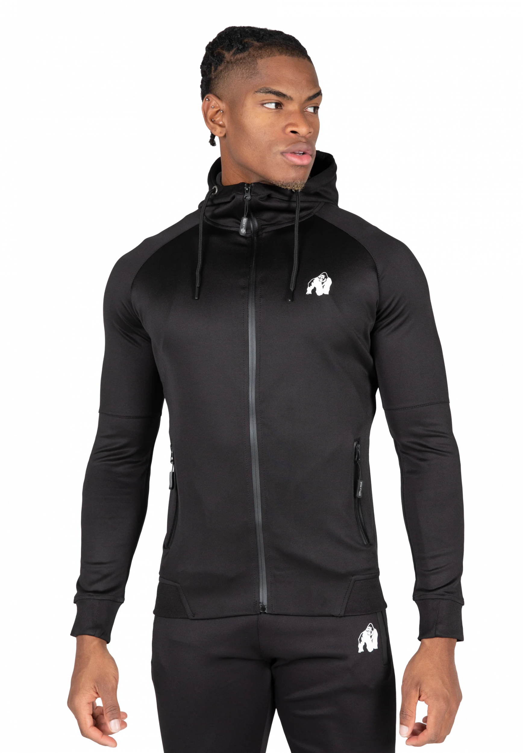 Veste à capuche Sullivan Gorilla Wear homme - Noir, vue officielle 1