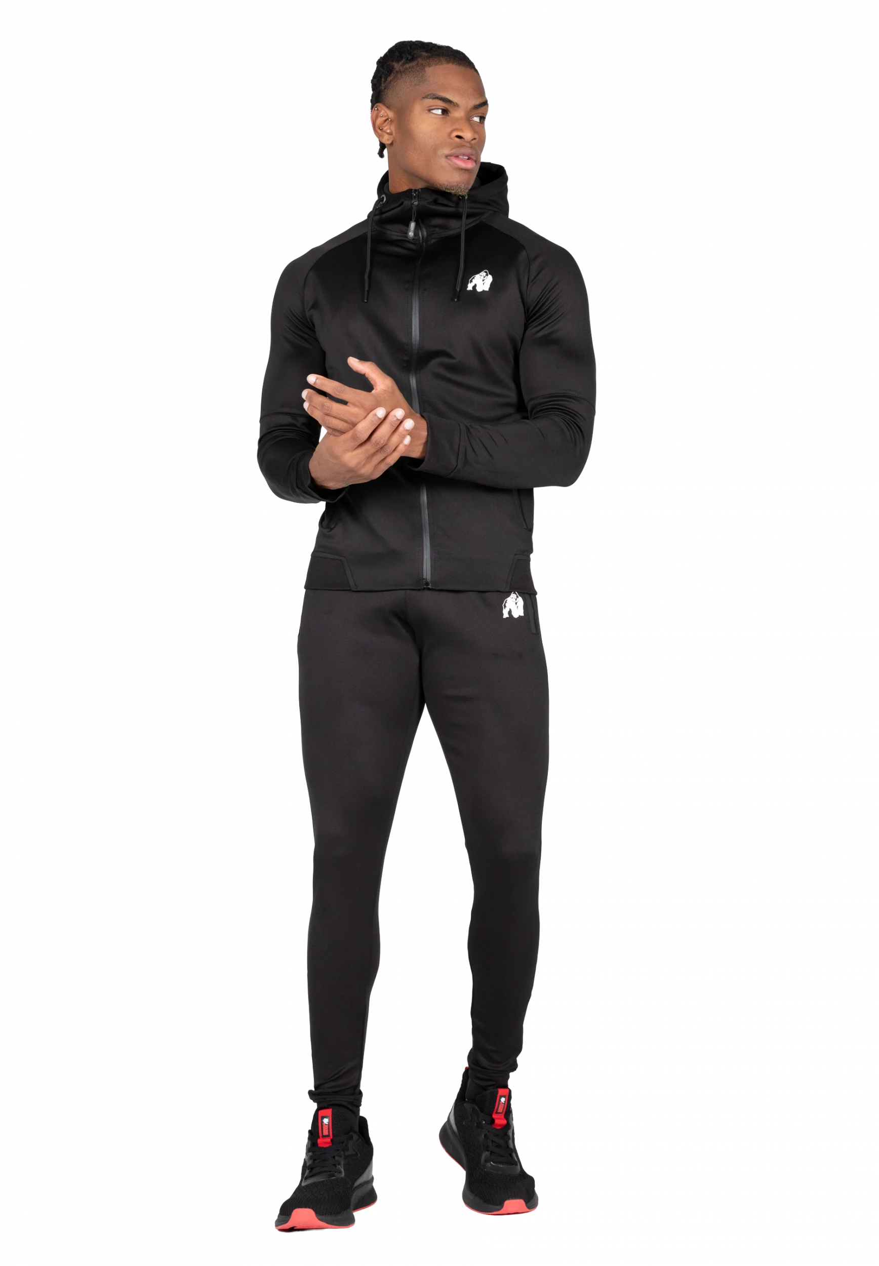 Veste à capuche Sullivan Gorilla Wear homme - Noir, vue officielle 3