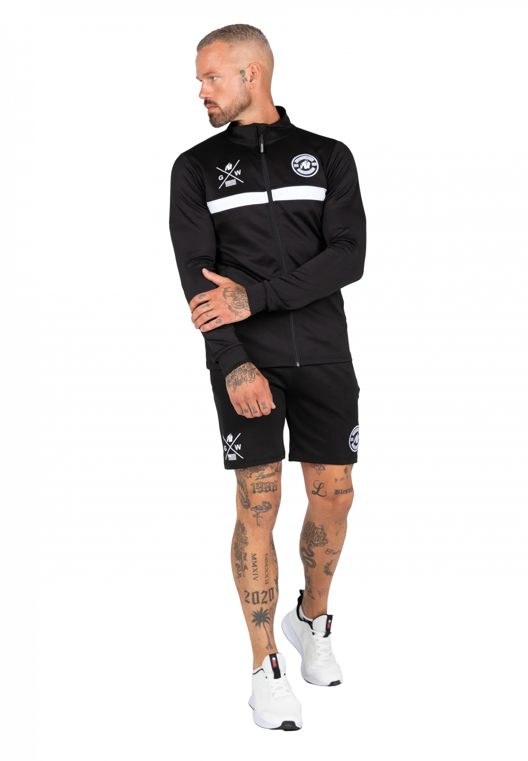 Veste de training Vernon Gorilla Wear homme - Noir, vue officielle 3