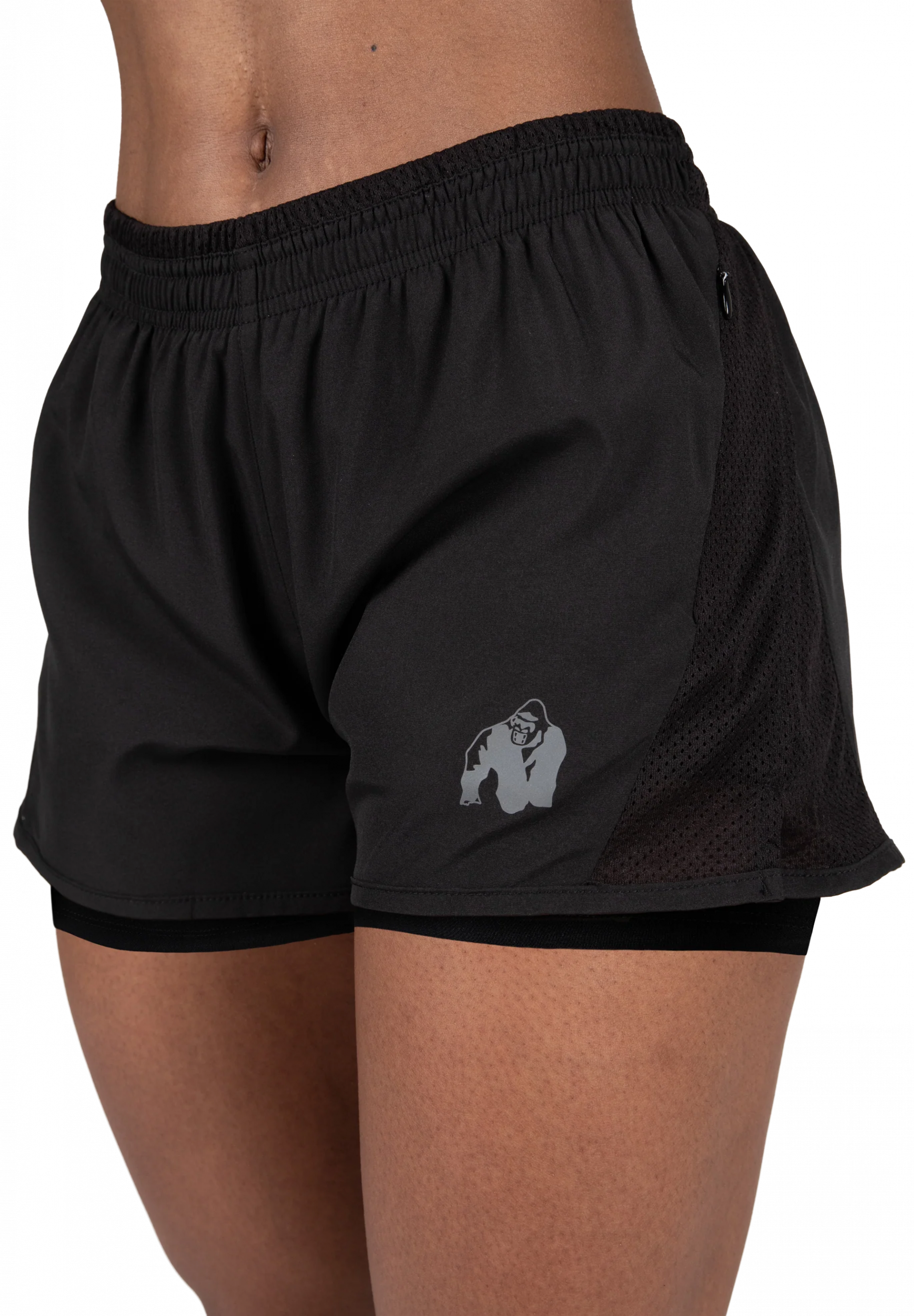Short 2-en-1 Portland Gorilla Wear femme - Noir, vue 4