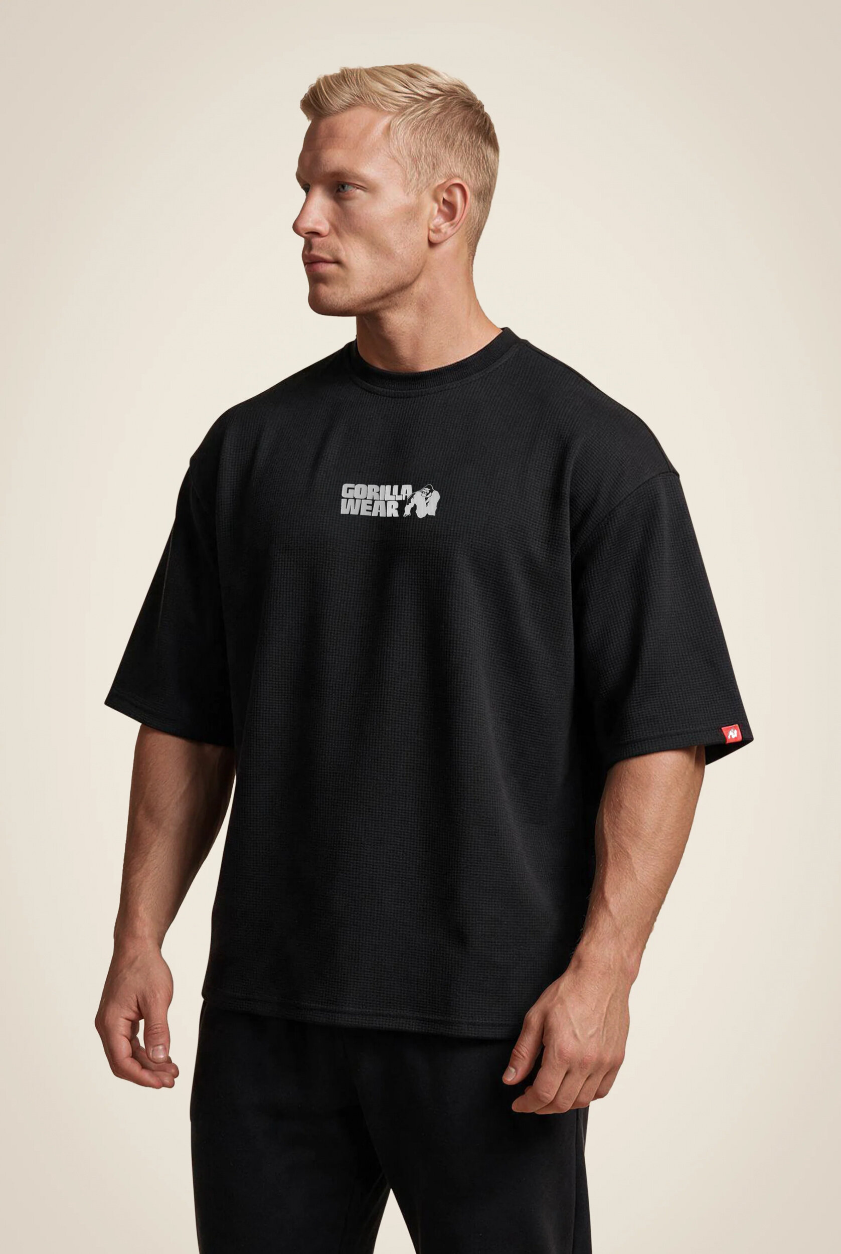 T-shirt oversize gaufré Idaho Gorilla Wear homme - Noir - vue 1