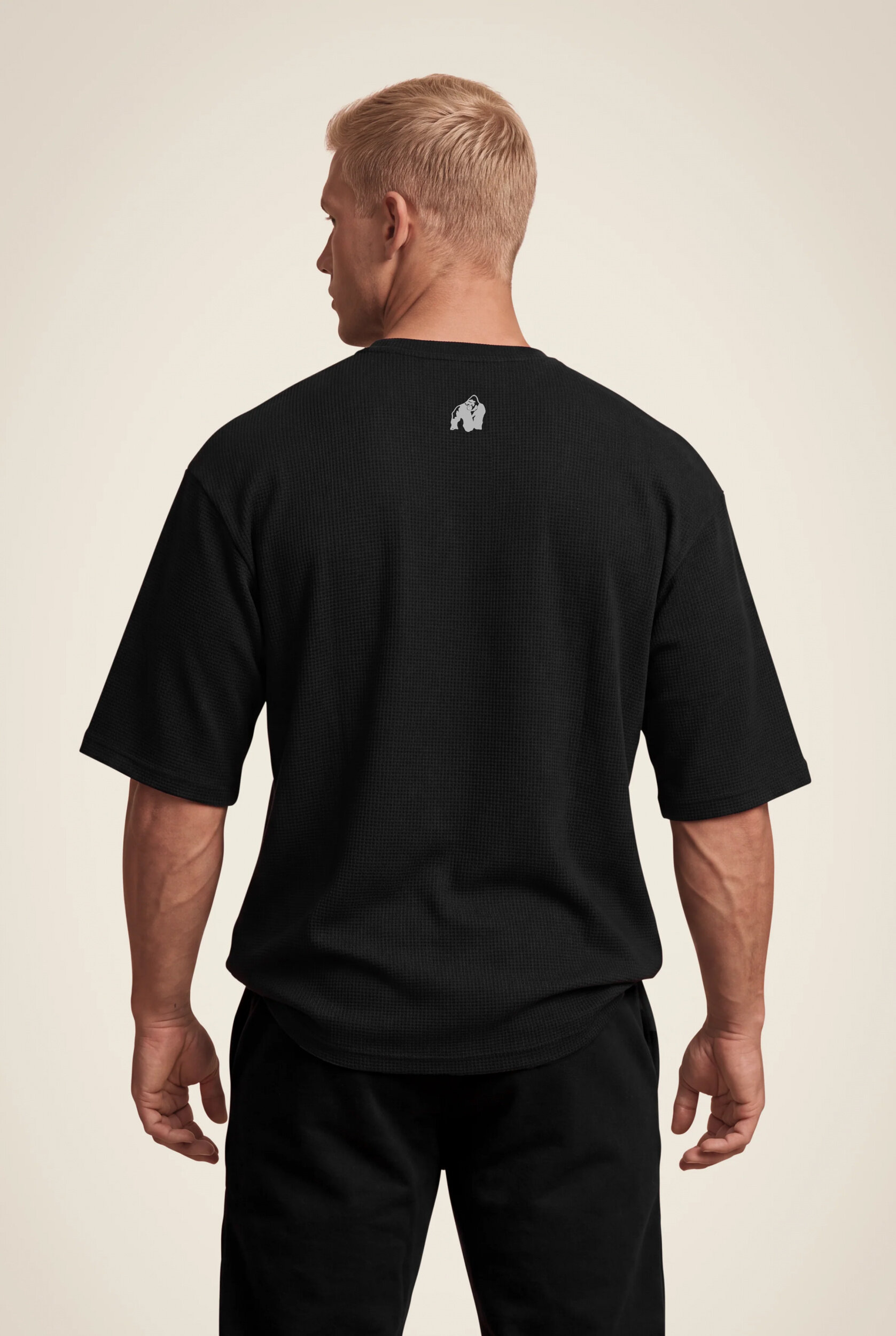T-shirt oversize gaufré Idaho Gorilla Wear homme - Noir - vue 2