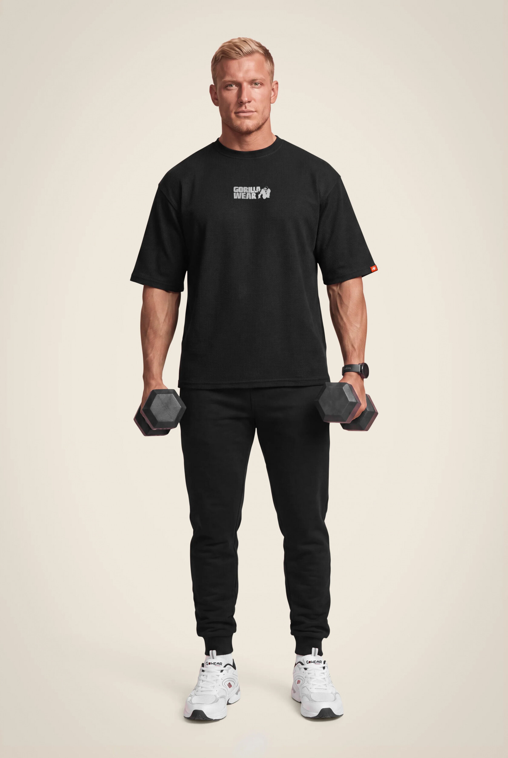 T-shirt oversize gaufré Idaho Gorilla Wear homme - Noir - vue 3