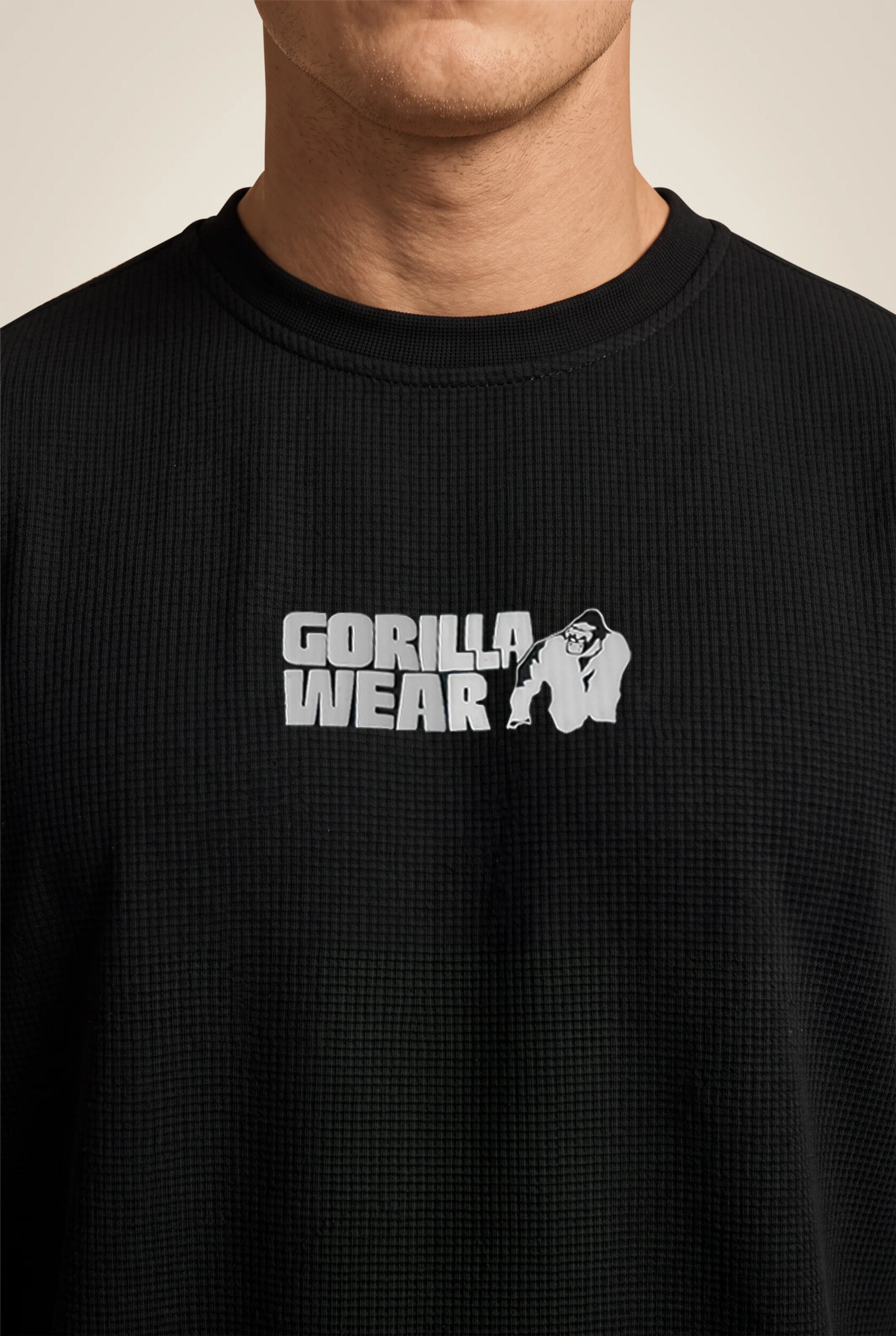 T-shirt oversize gaufré Idaho Gorilla Wear homme - Noir - vue 4