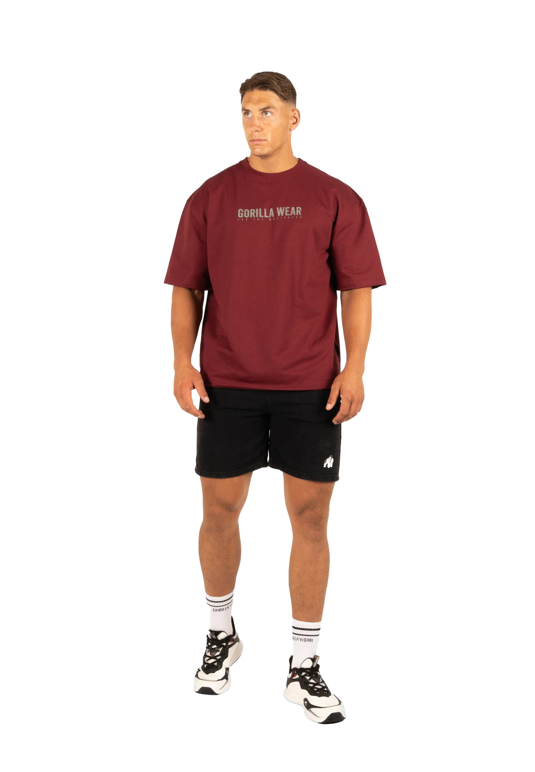 T-shirt oversize Callaway Gorilla Wear homme - Bordeaux - vue 3