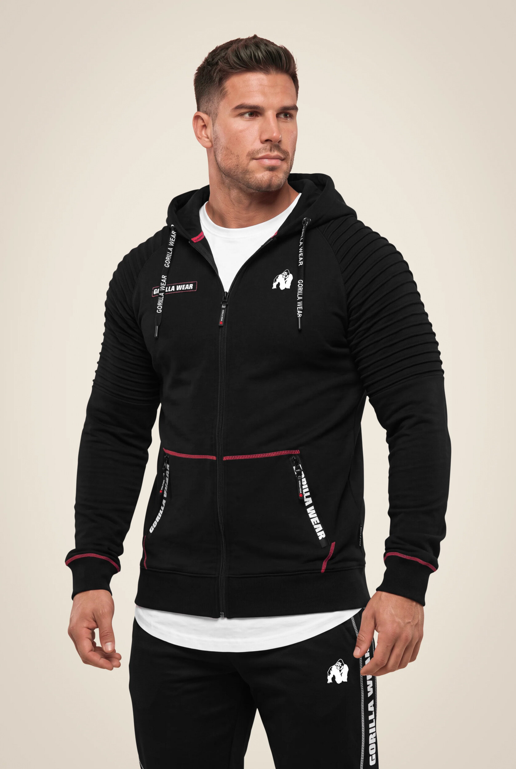 Sweat zippé Georgia Gorilla Wear homme - Noir - vue 1