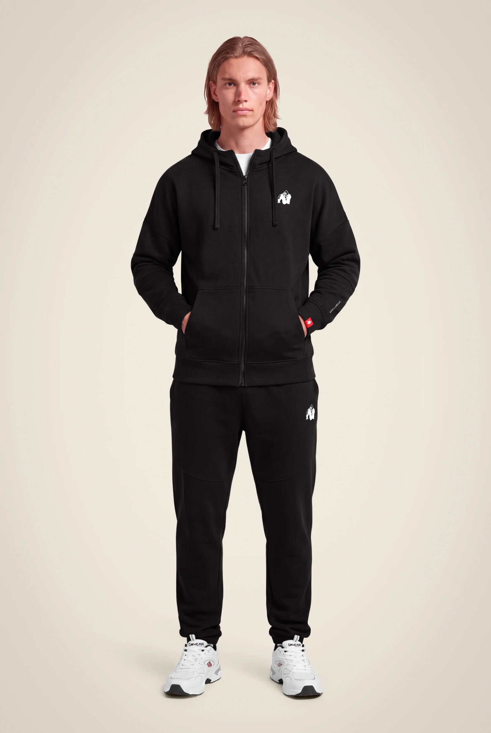 Sweat zippé Leon Gorilla Wear homme - Noir - vue 3