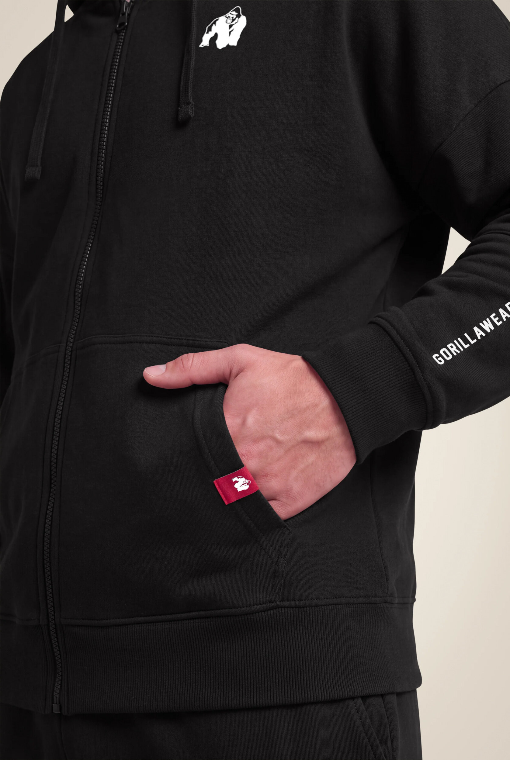 Sweat zippé Leon Gorilla Wear homme - Noir - vue 4