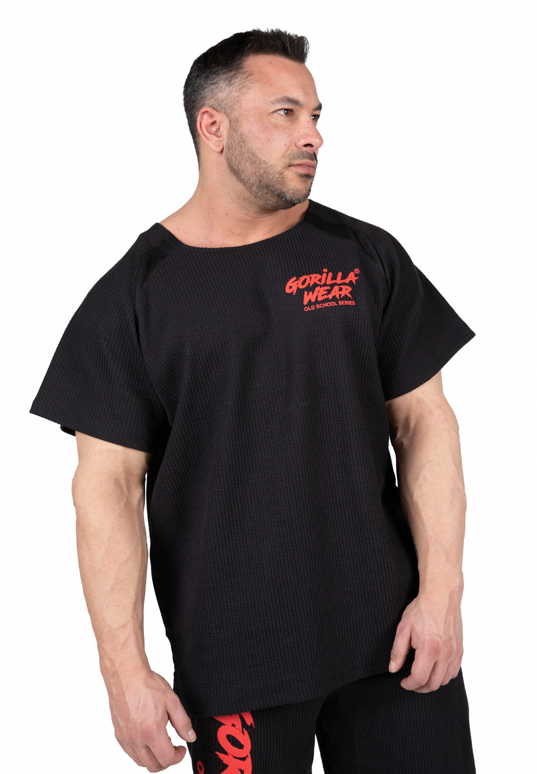 Haut Old School Augustine Gorilla Wear homme - Noir/Rouge, vue 1