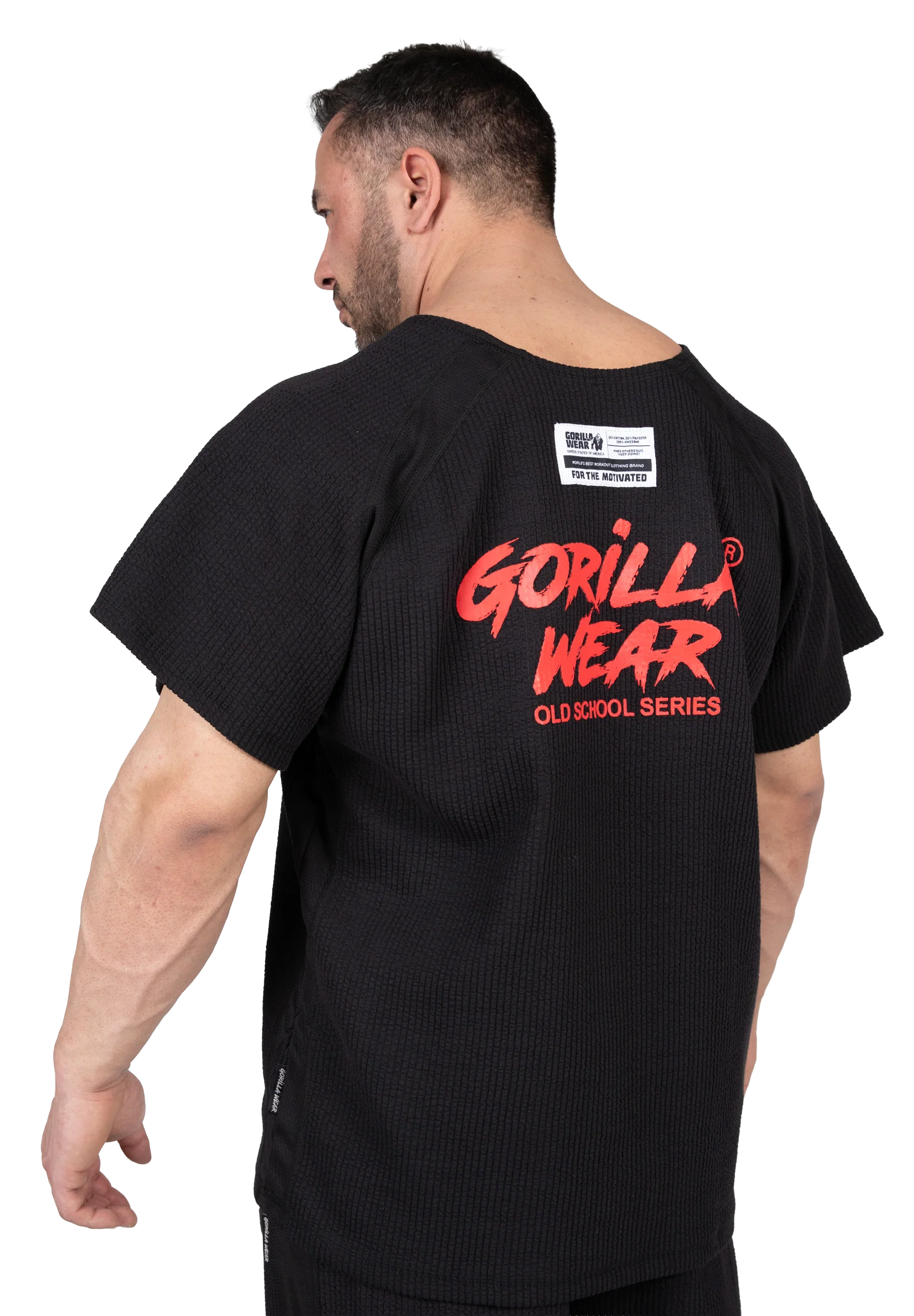 Haut Old School Augustine Gorilla Wear homme - Noir/Rouge, vue 2