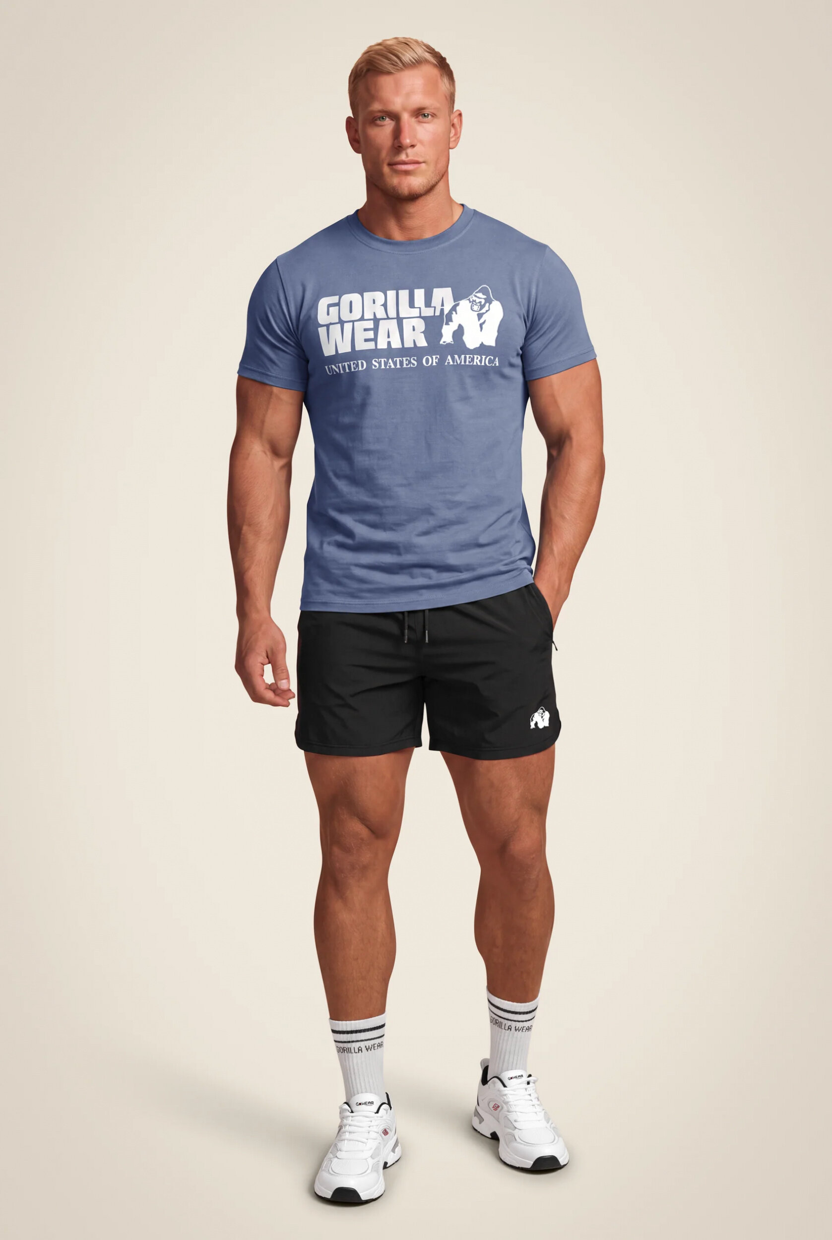 T-shirt Classic Gorilla Wear homme - Bleu, vue 3
