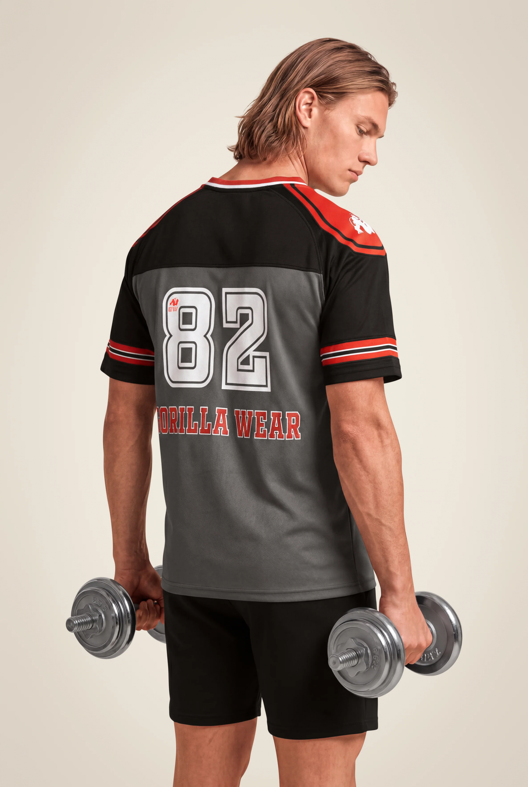 Maillot Tyler Football Gorilla Wear homme - Noir/Rouge, vue 1