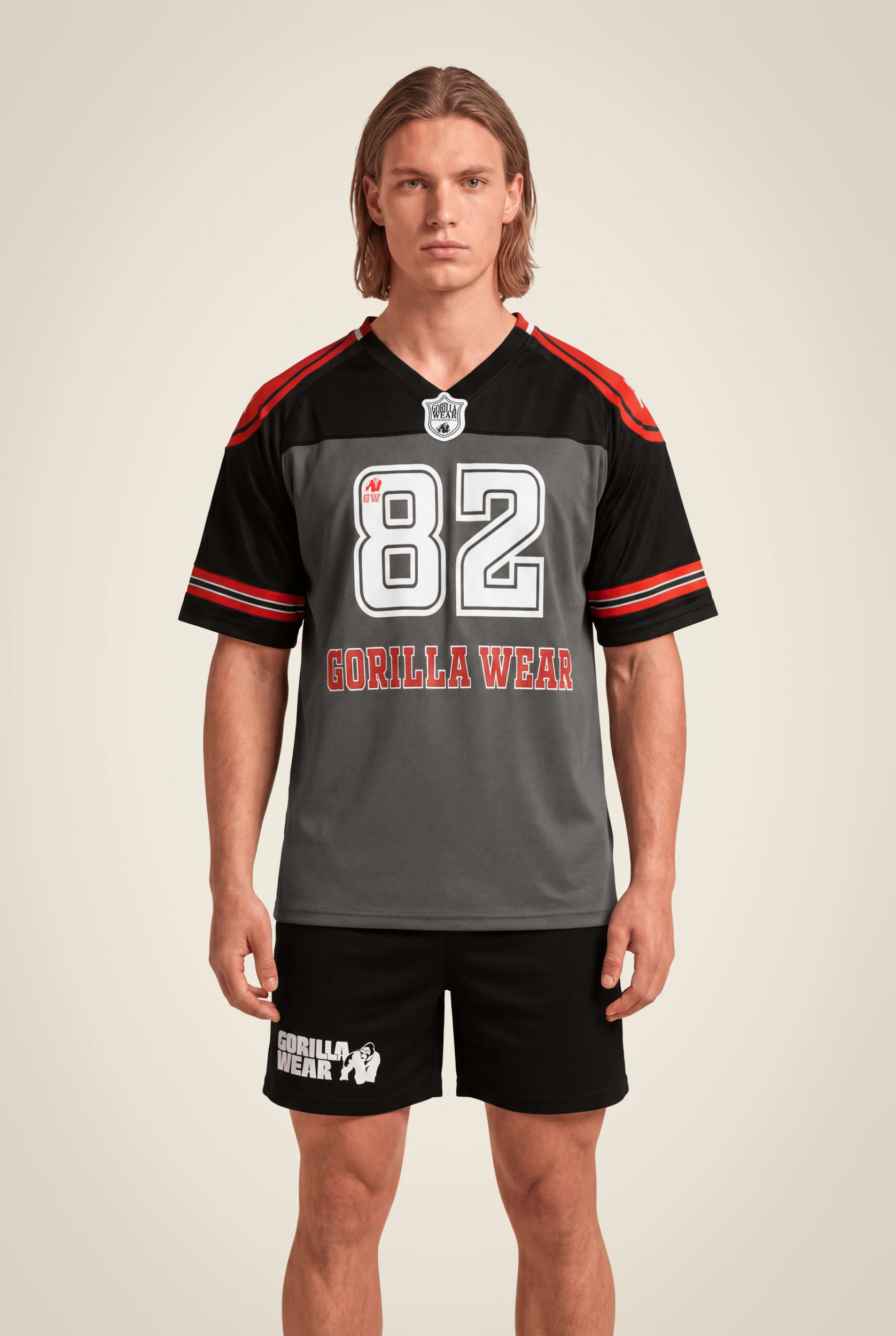 Maillot Tyler Football Gorilla Wear homme - Noir/Rouge, vue 2