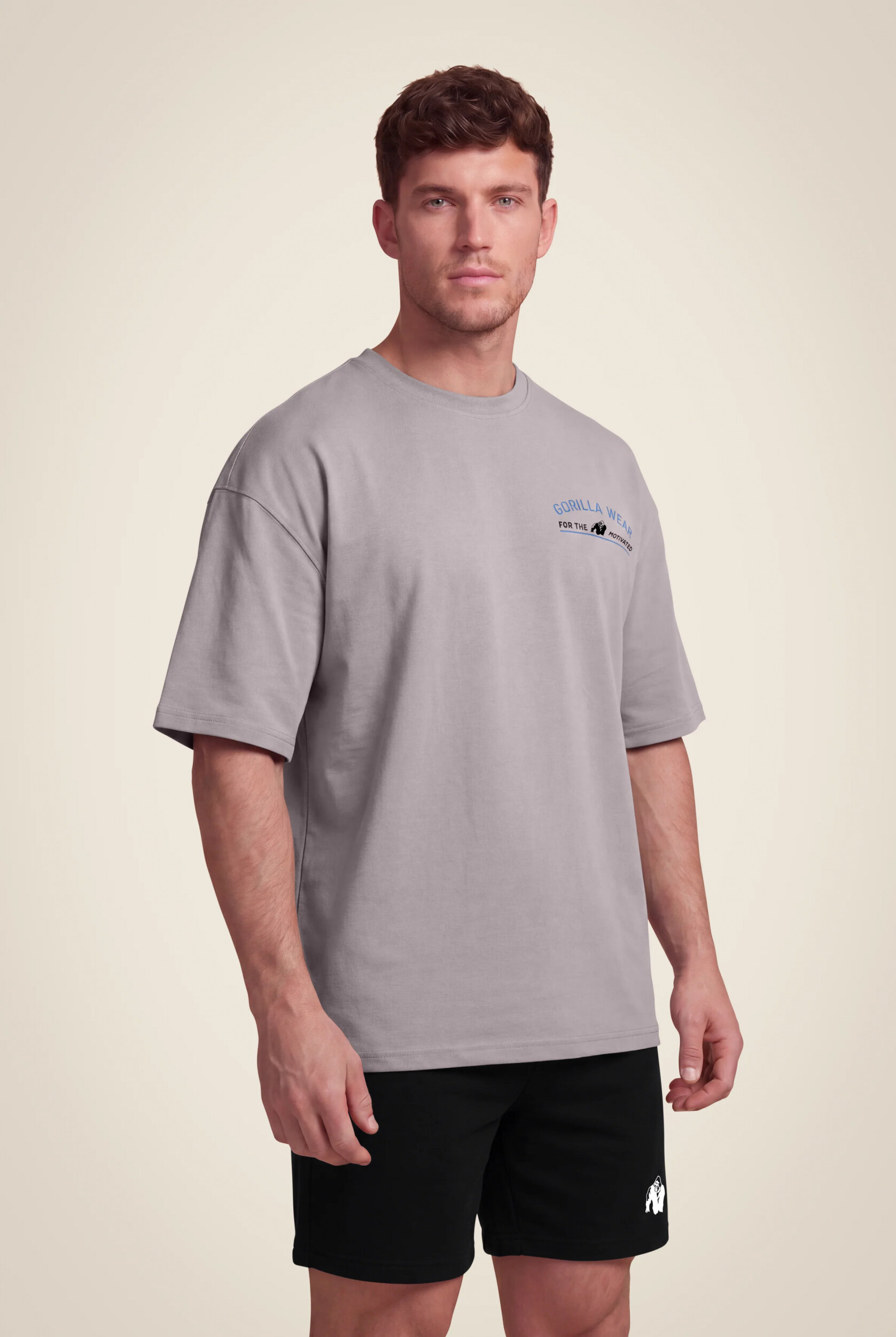 T-shirt oversize Macon Gorilla Wear homme - Gris clair, vue 2