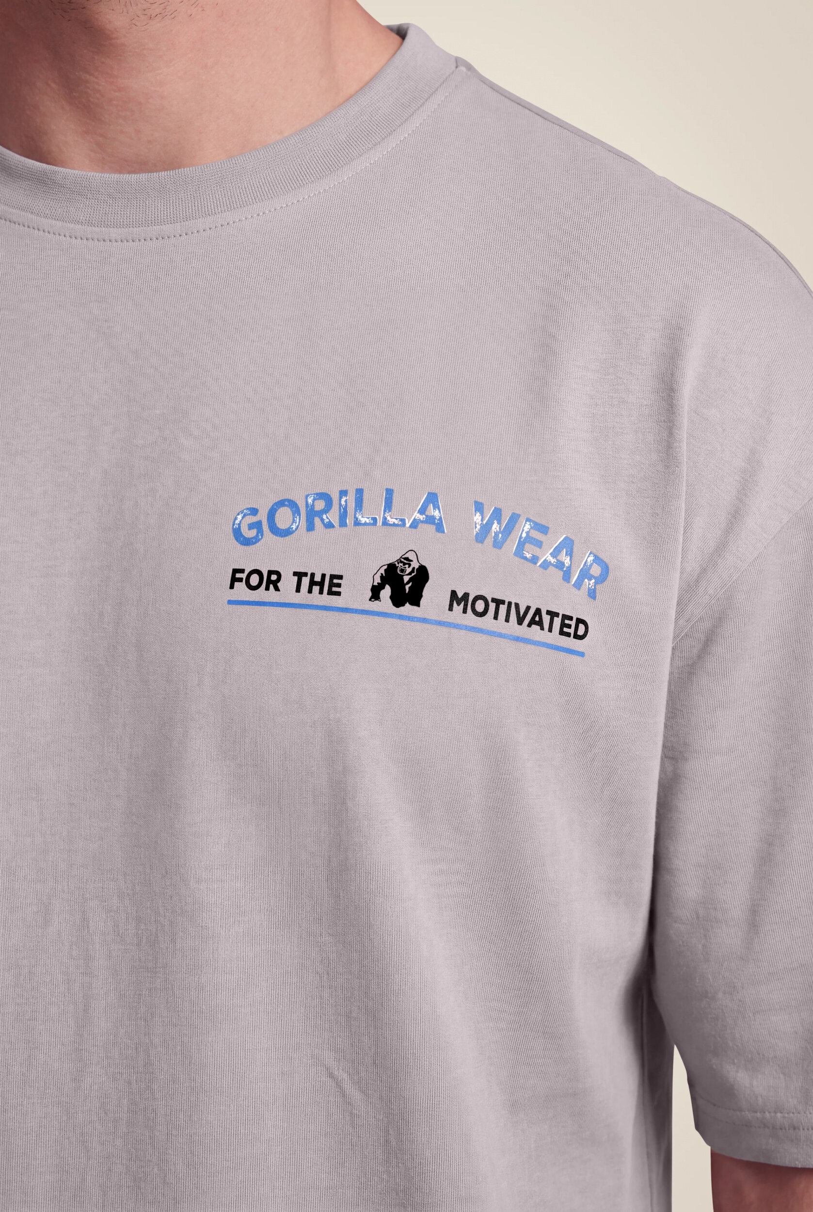 T-shirt oversize Macon Gorilla Wear homme - Gris clair, vue 4