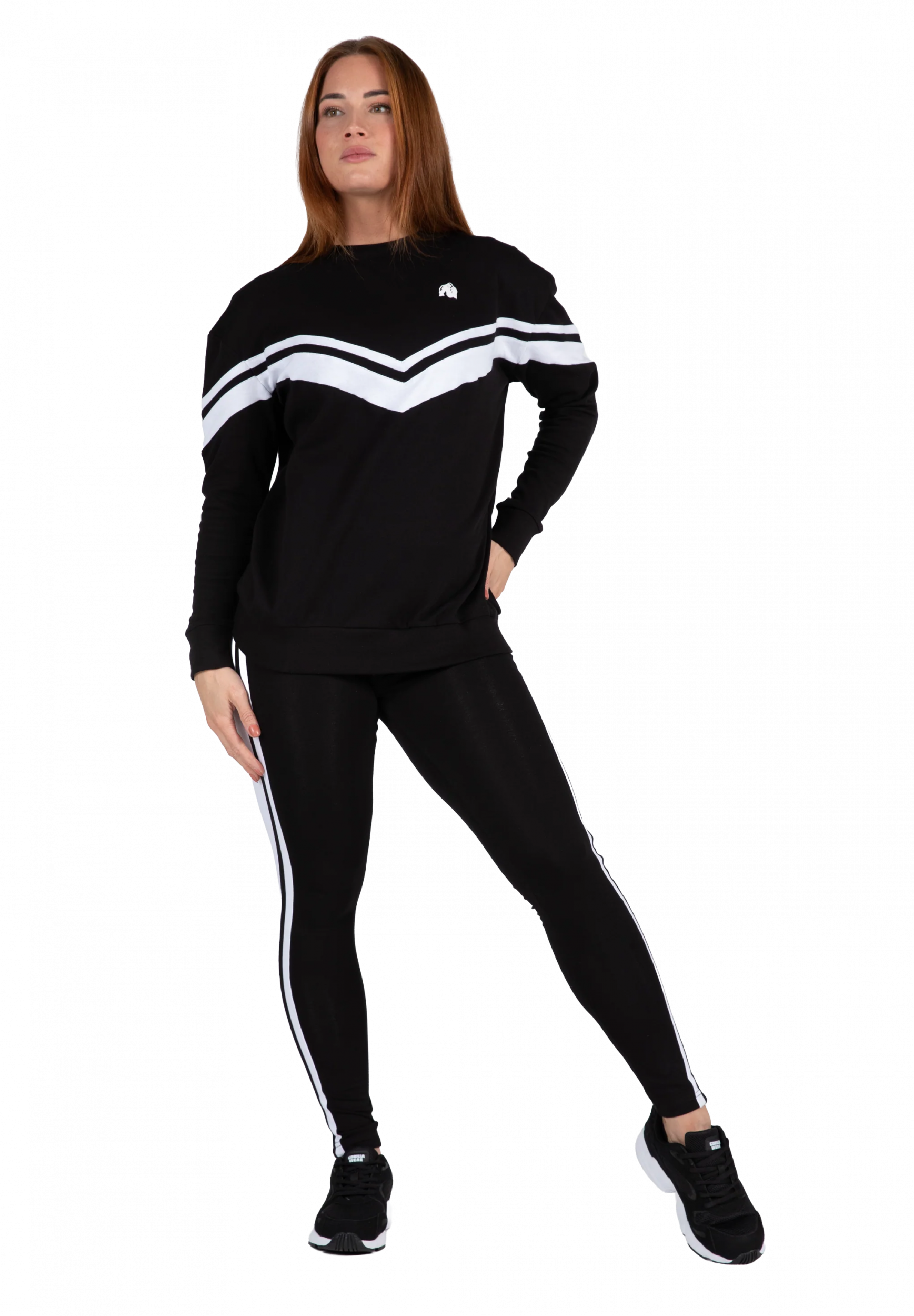 Sweat oversize Hailey Gorilla Wear femme - Noir, vue 3