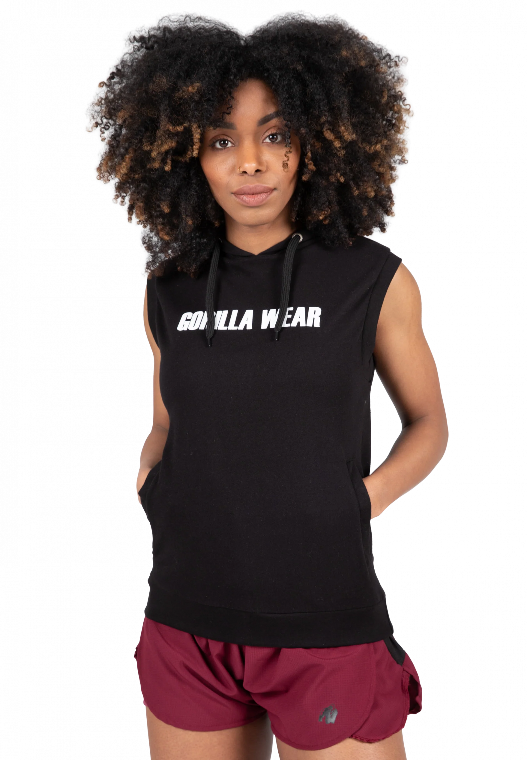 Sweat sans manches Virginia Gorilla Wear femme - Noir, vue 1
