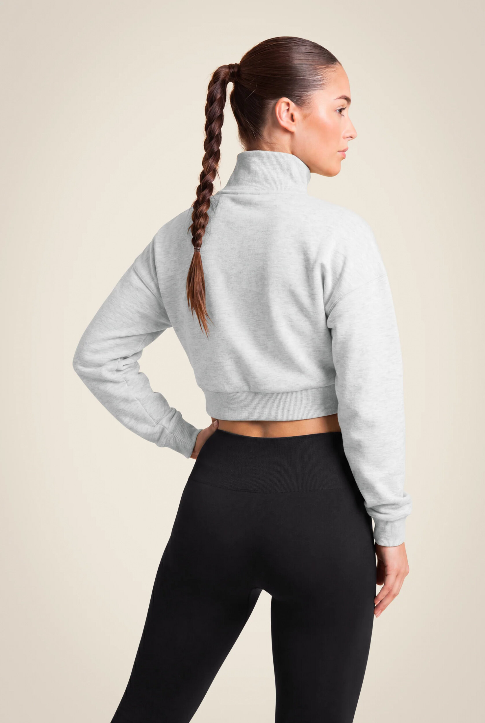 Sweat court demi-zip Ocala Gorilla Wear femme - Gris, vue 2