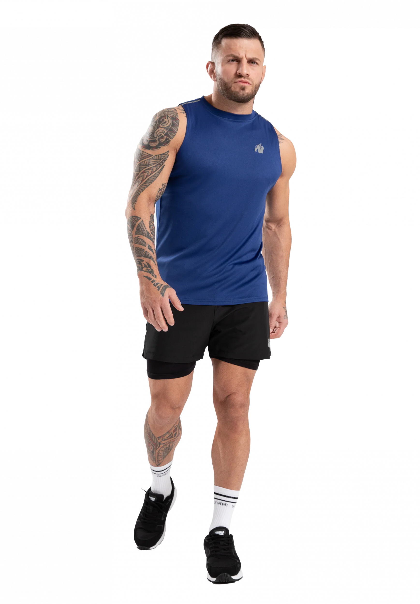 Débardeur Easton Gorilla Wear homme - Bleu, vue 3