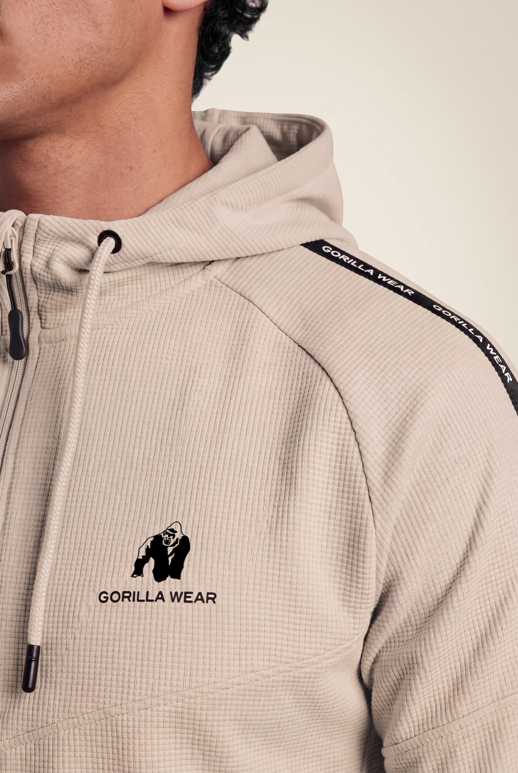Veste à capuche Harvey Gorilla Wear homme - Beige, vue 4