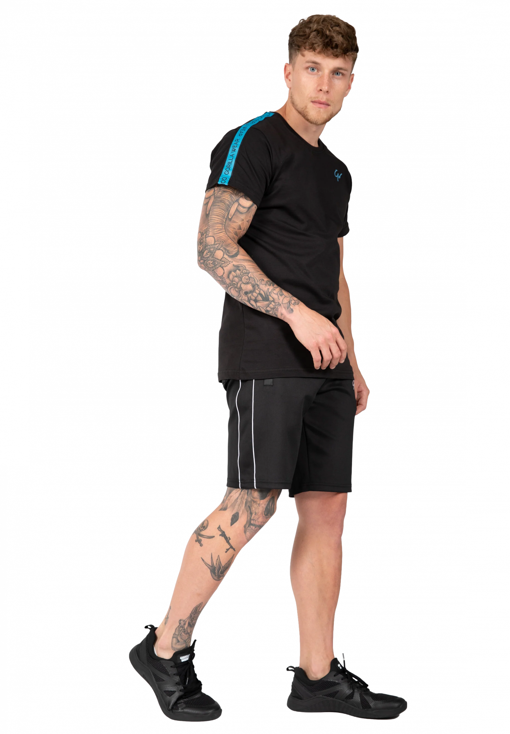 Chester T-shirt Gorilla Wear - Noir/Bleu, vue 3