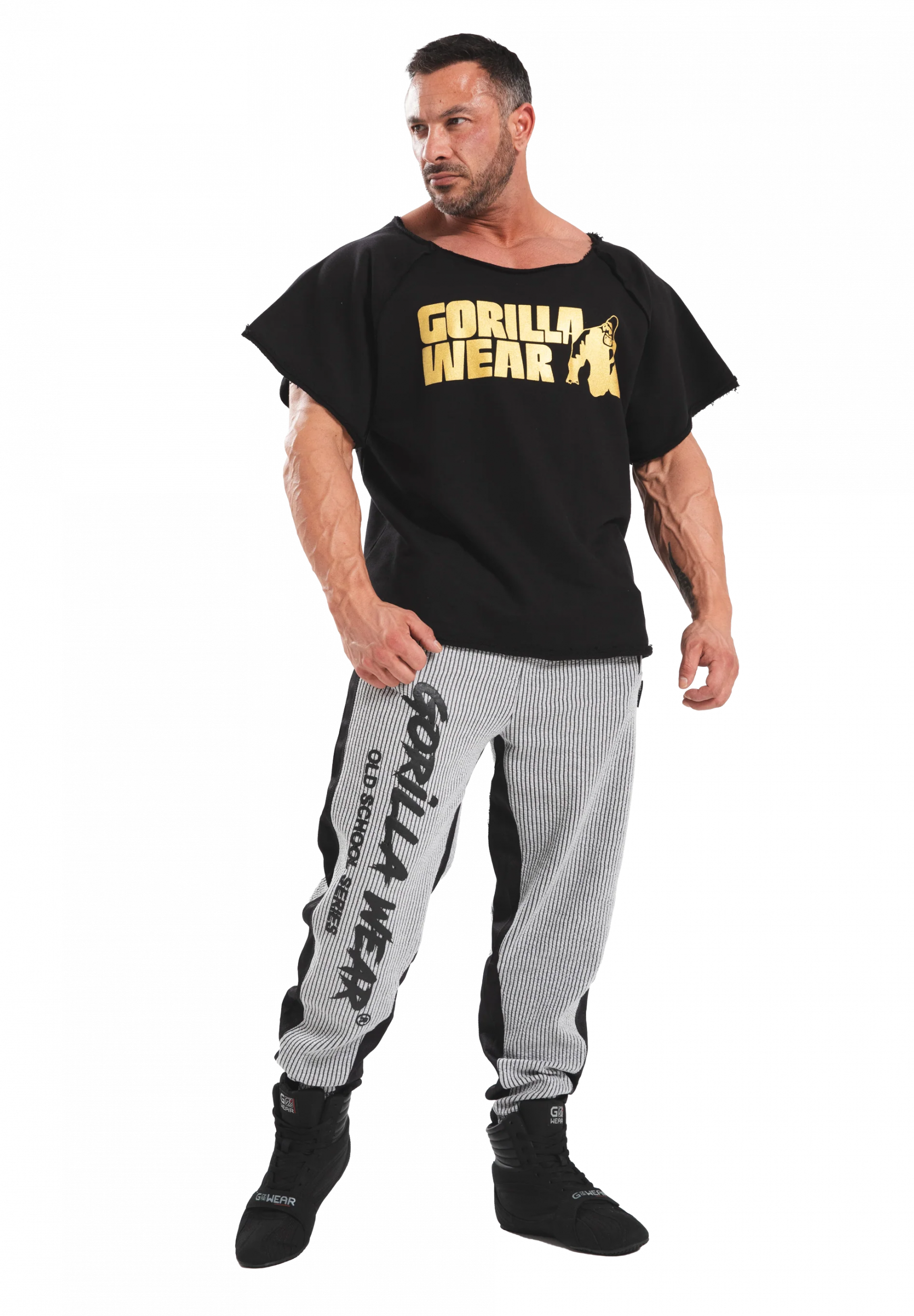 Classic Workout Top Gorilla Wear - Noir/Or, vue 3